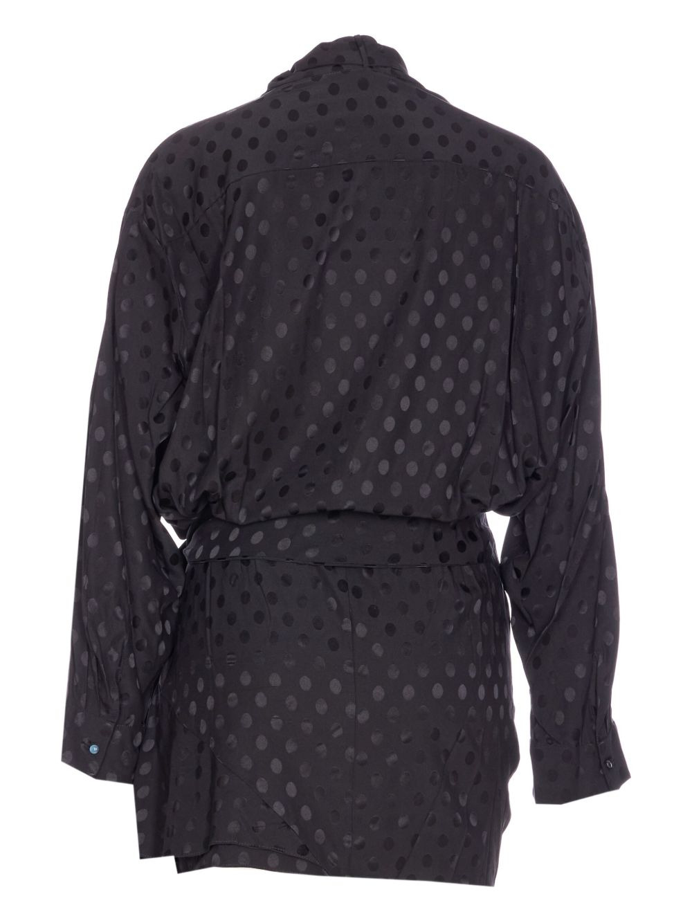 polka-dot tie-belt dress - 2