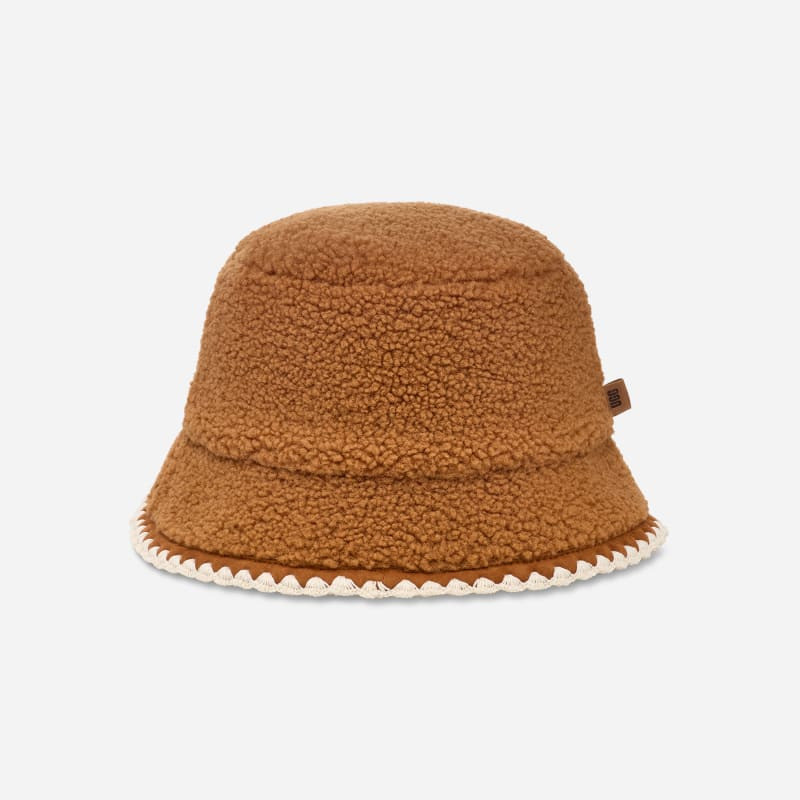® Women's ®fluff Scalloped Hat Fleece in Chestnut 1