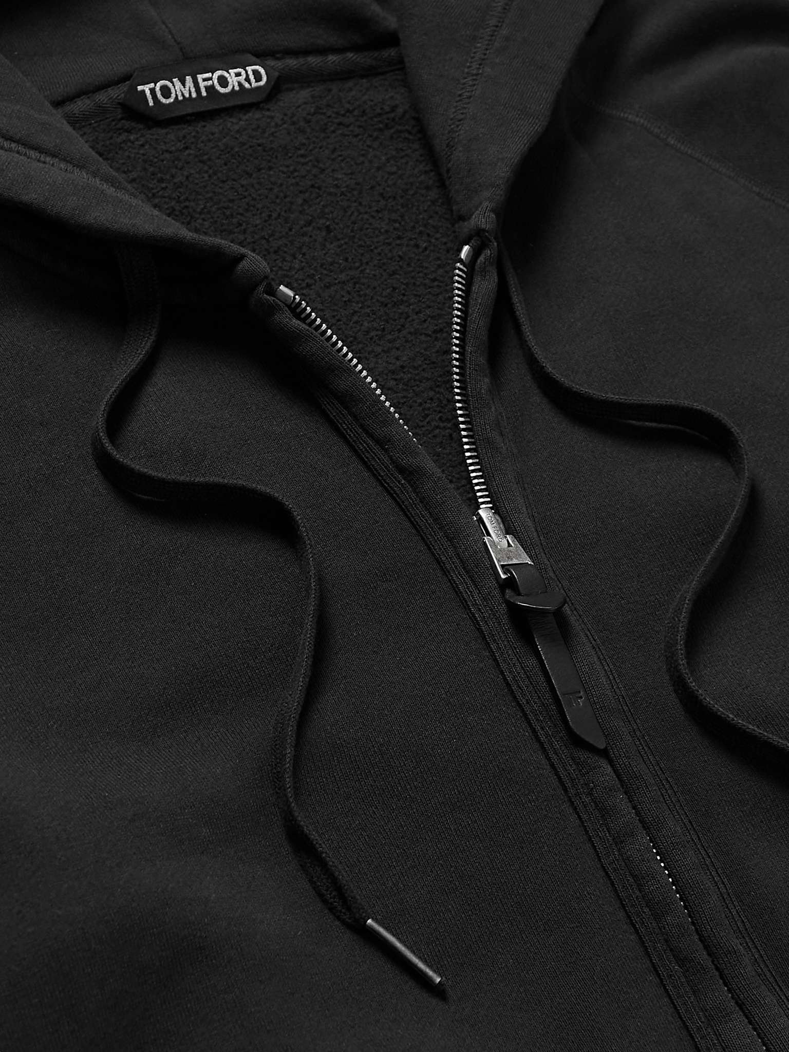 Garment-Dyed Cotton-Jersey Zip-Up Hoodie - 5