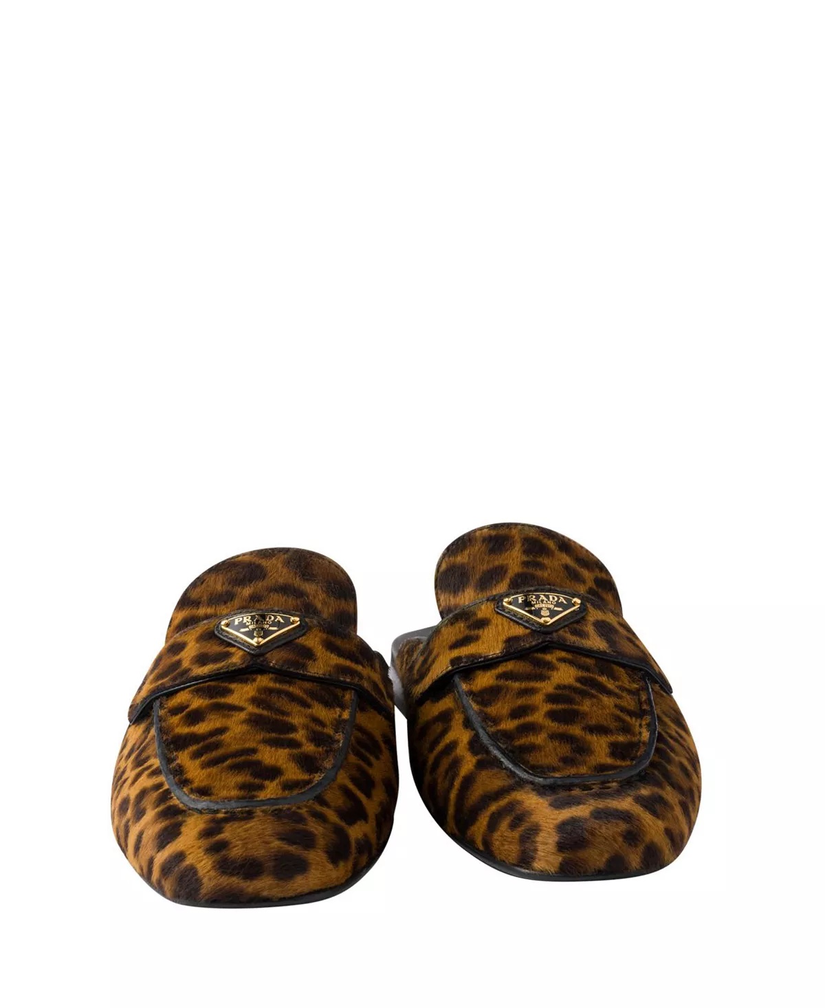 Women's Leopard-Print Leather Mules - 5
