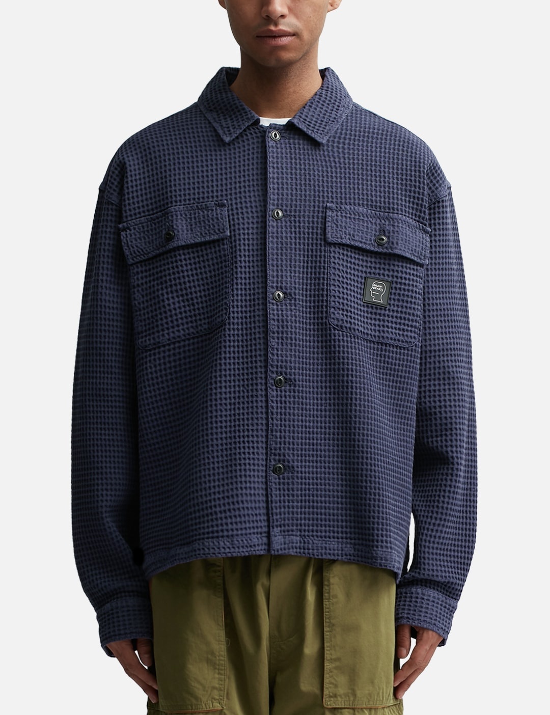 WAFFLE BUTTON FRONT SHIRT - 3