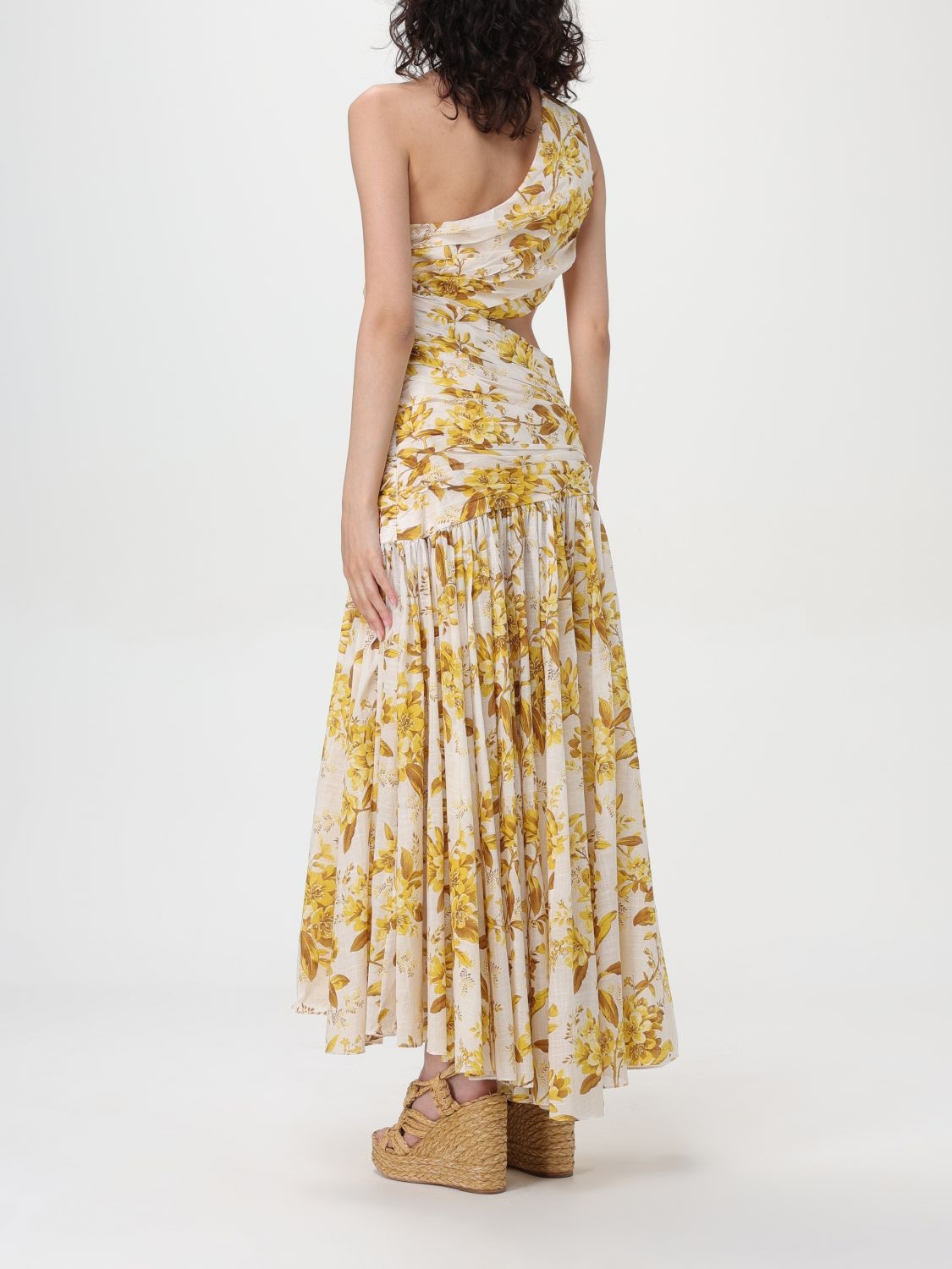 ワンピース ZIMMERMANN Woman Dress Yellow Cream 3500DSS252 CRMPNKFLO ZIMMERMANN Harmony floral-appliqué Dress | Yellow | FARFETCH