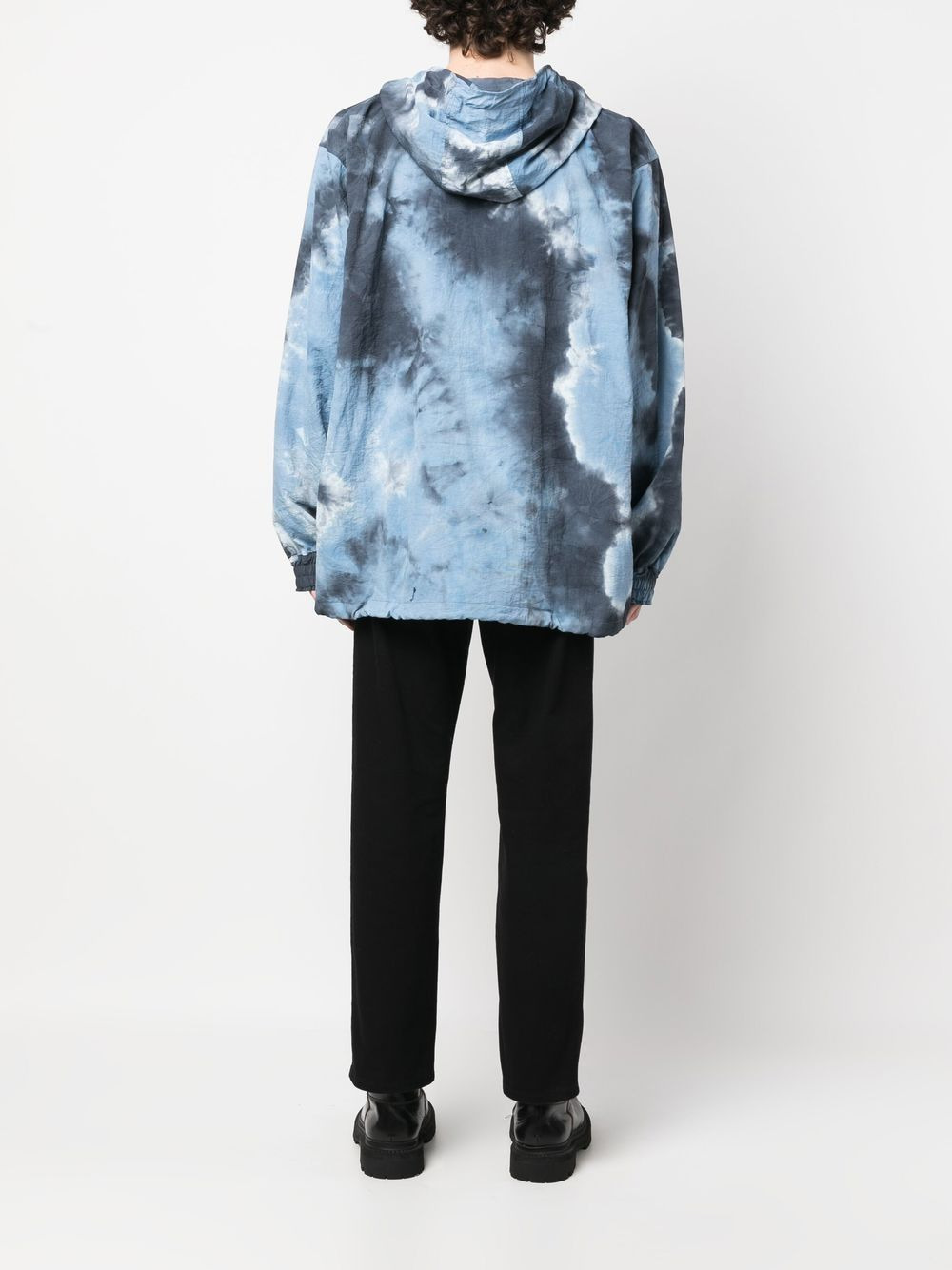 tie-dye print hooded jacket - 4