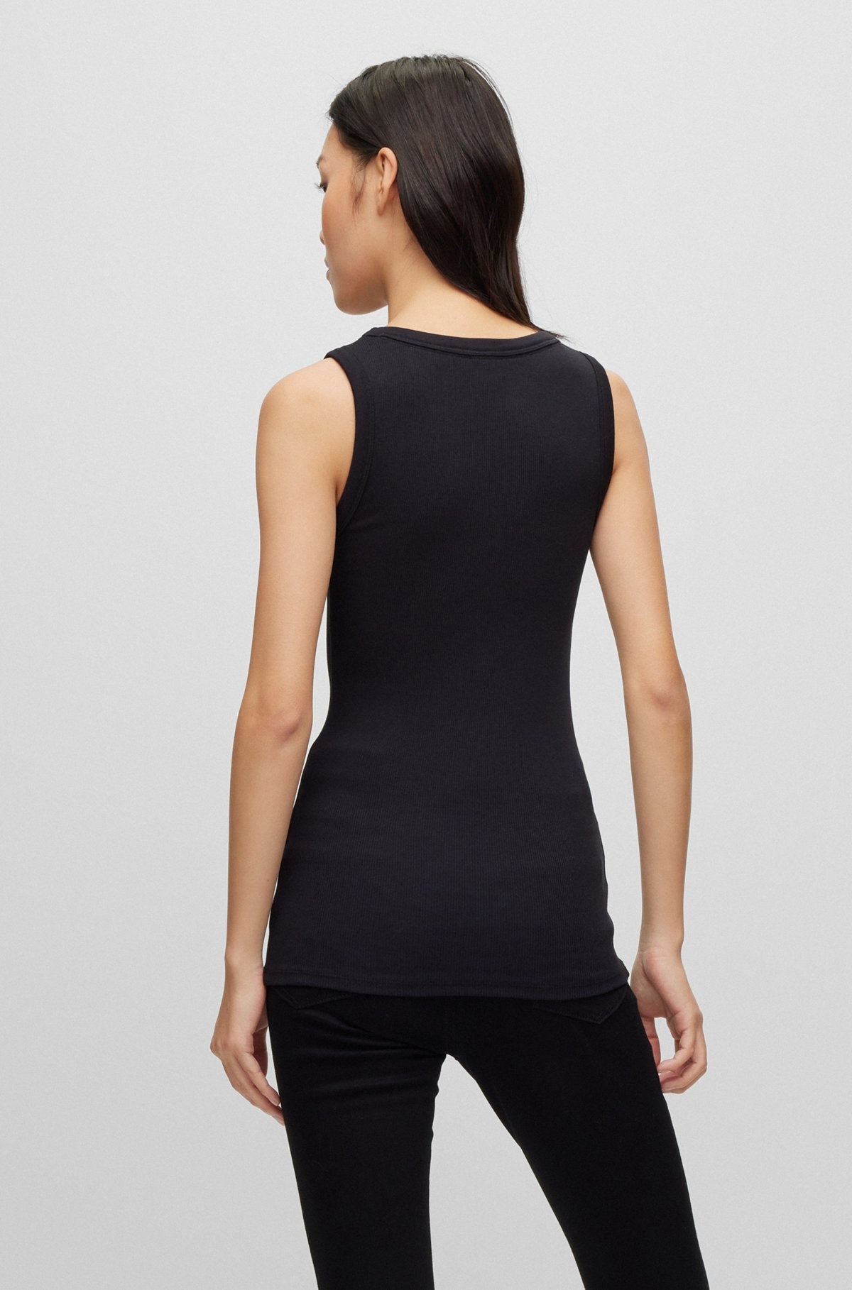 SCOOP-NECK TOP WITH LOGO EMBROIDERY - 4