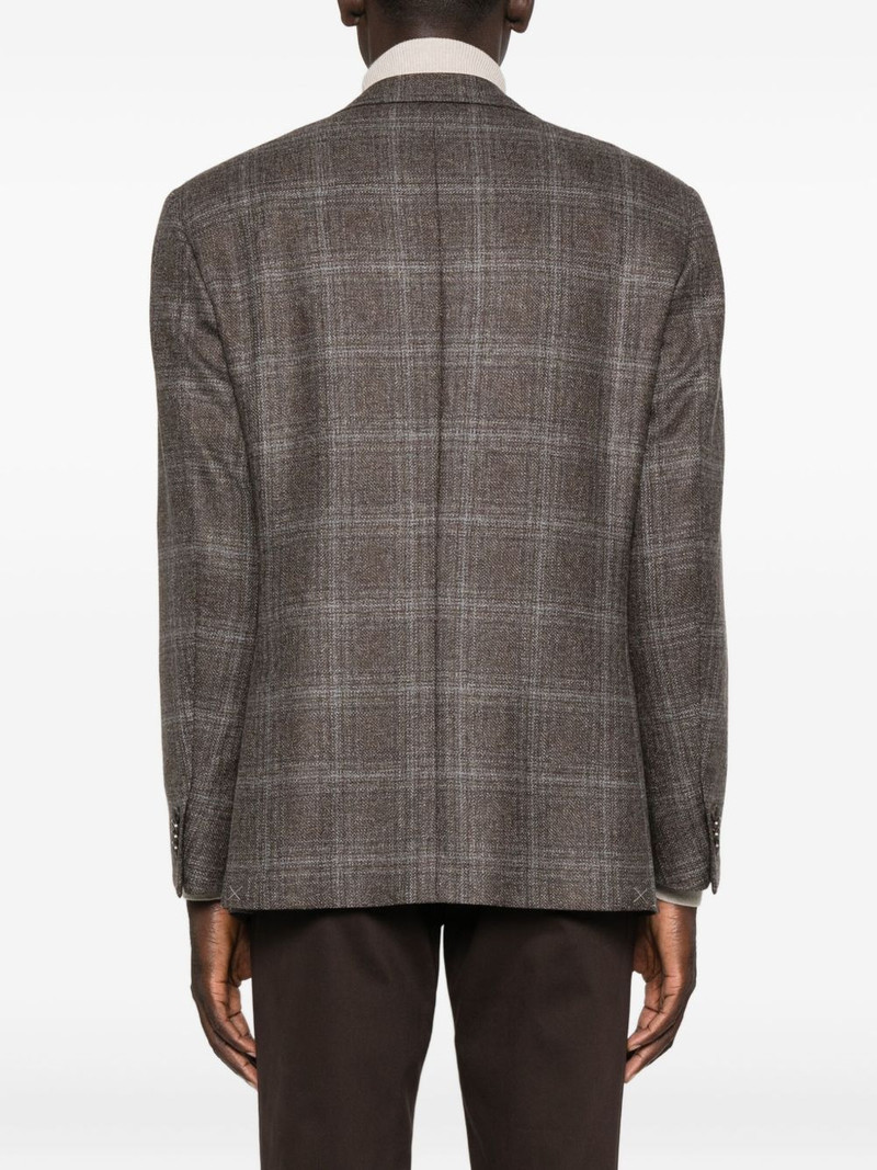 checked two-button blazer 4