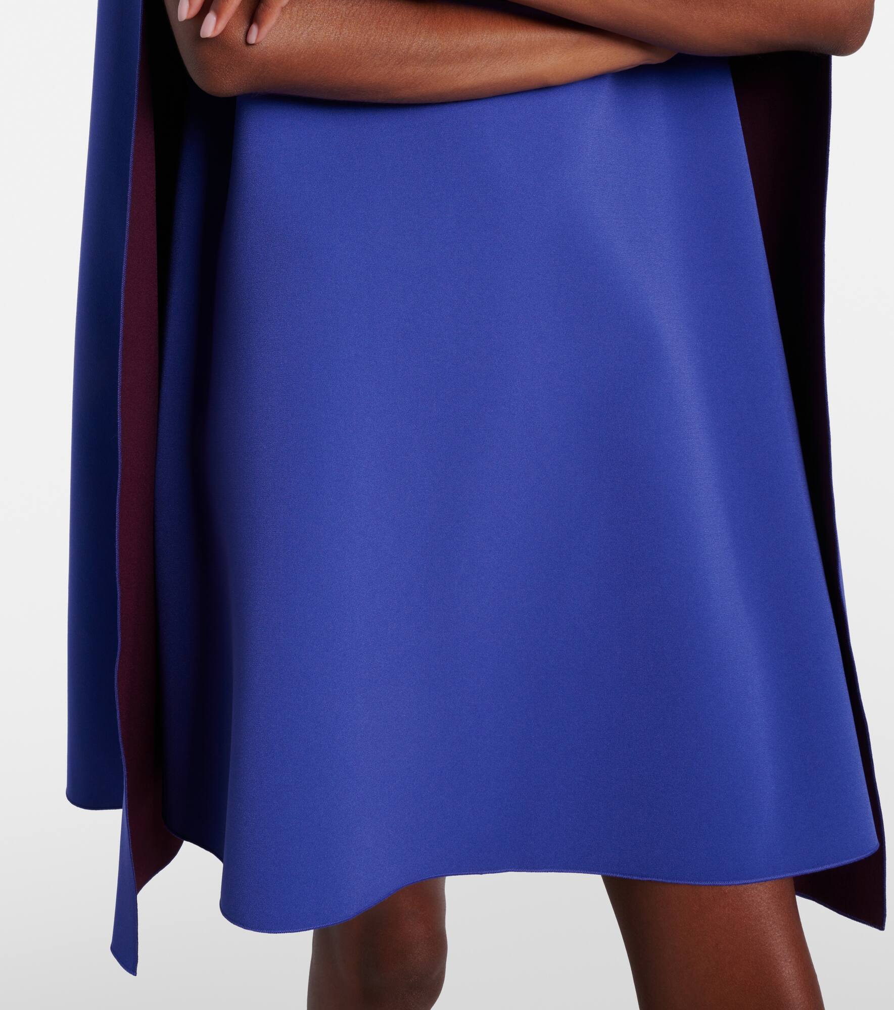 Twiggy caped crêpe cocktail dress - 5