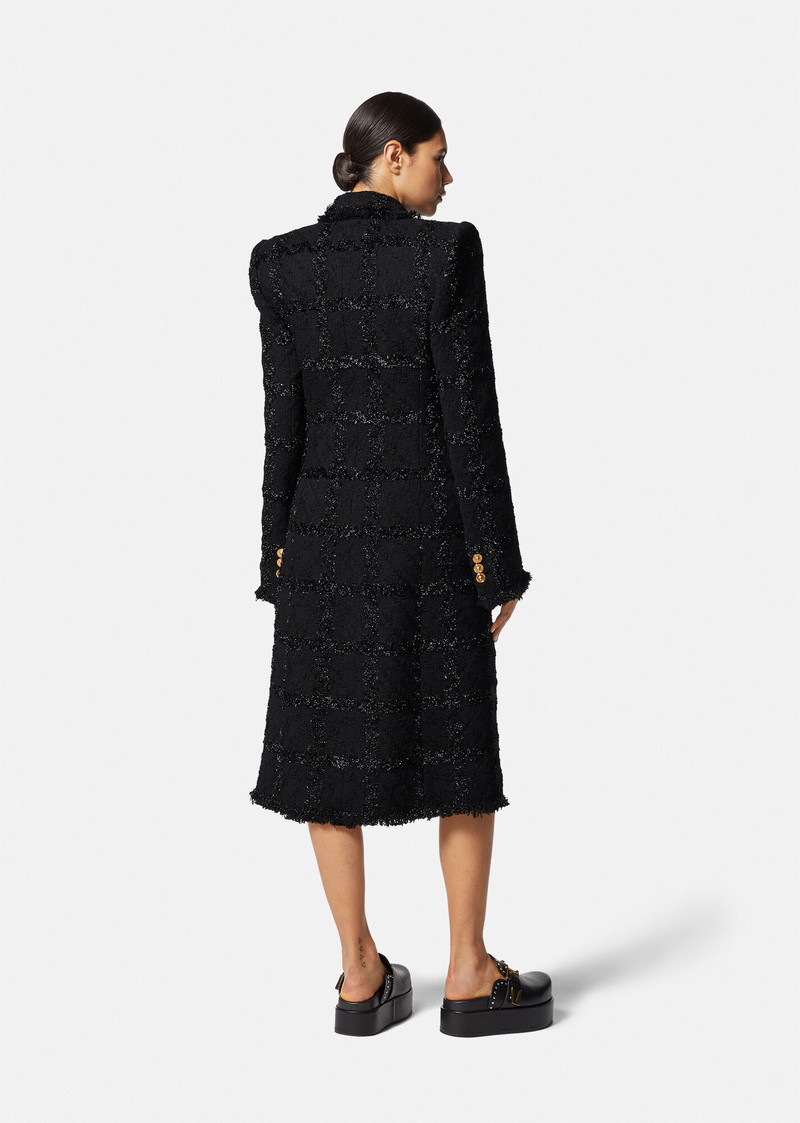 Spiked Tweed Long Coat 4