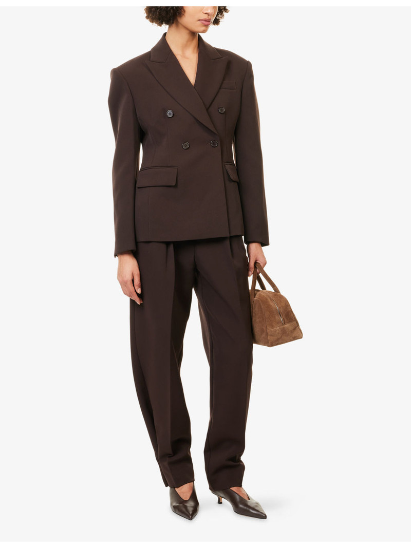 The Frankie Shop Doyer Pleated Woven Trousers outlook