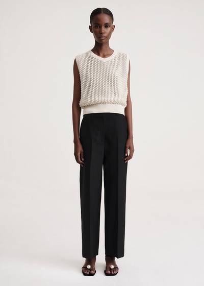 Totême Cropped wool suit trousers black outlook