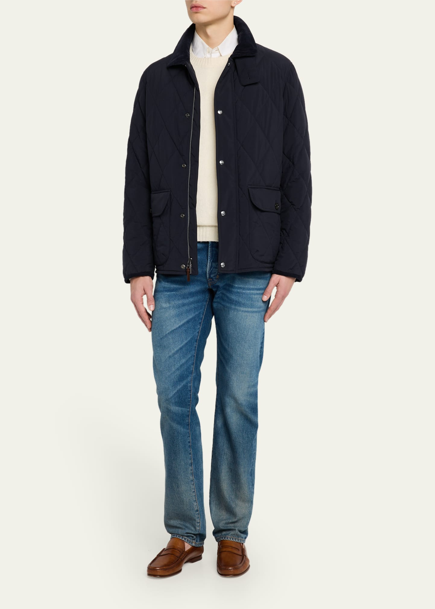 Men's Quilted Down Jacket - 2