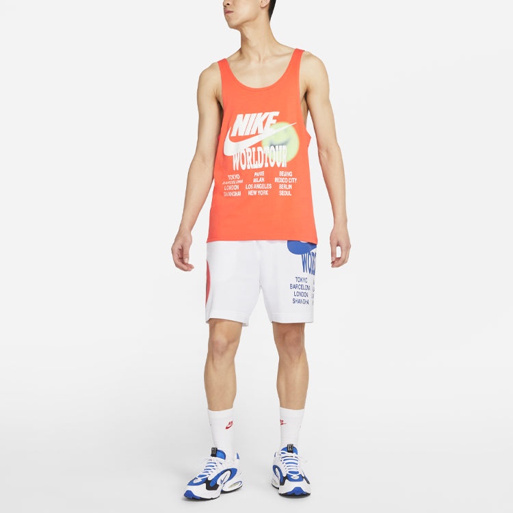 Men's Nike Sportswear Retro Printing Basketball Sports Orange Vest DA0936-842 - 3