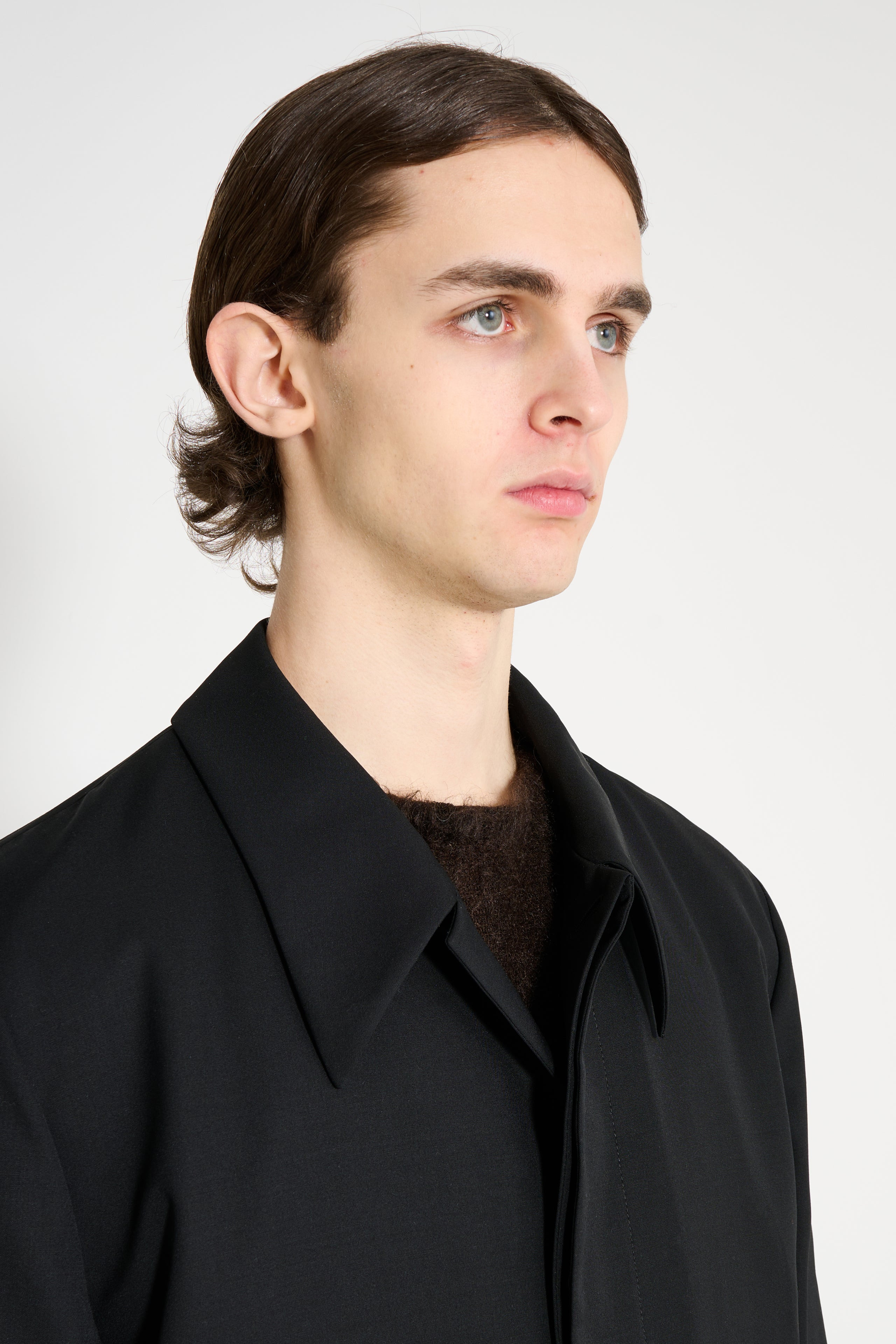 RIER POPELINE WOOL JACKET BLACK - 7
