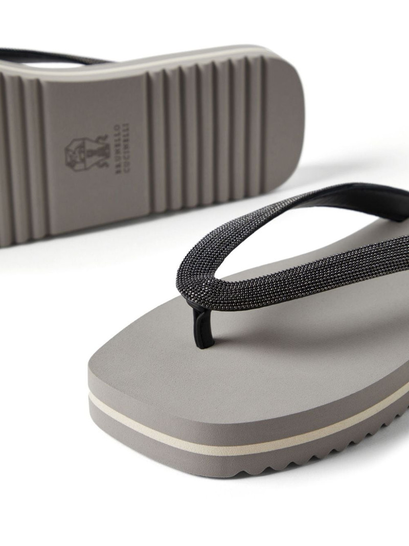 Monili-embellished flip flops 4