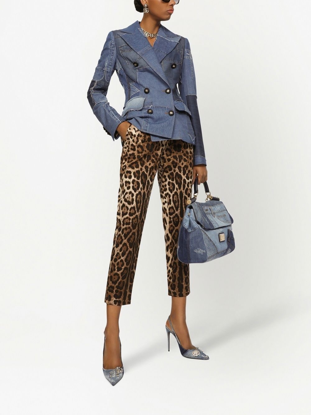 leopard-print cropped trousers - 2