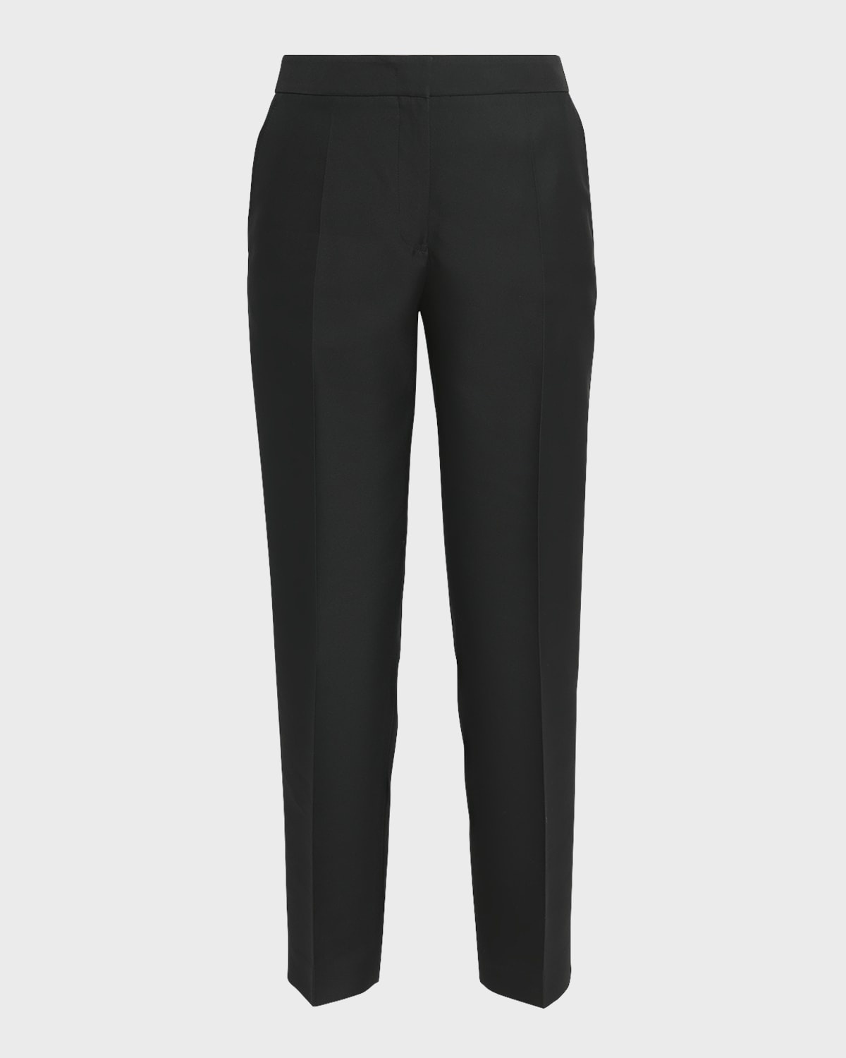 Mid-Rise Straight-Leg Ankle Trousers - 1