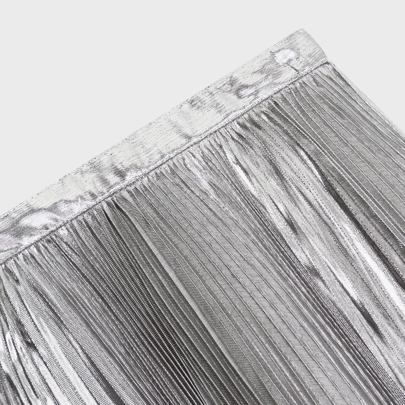 MIDI SKIRT IN PLEATED SILK AND VISCOSE 3