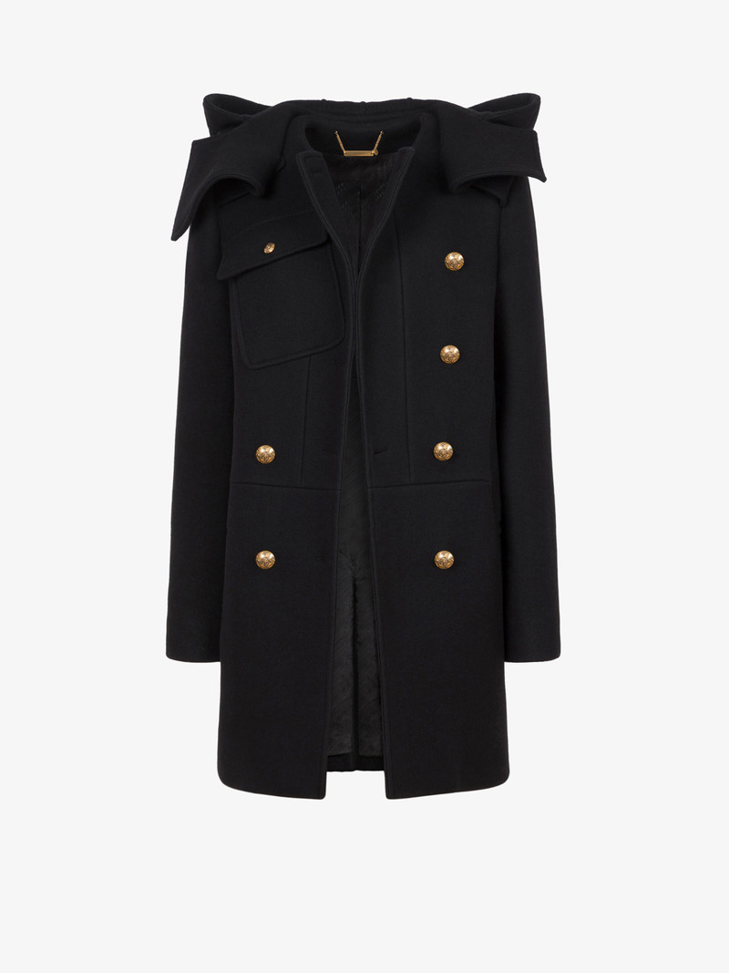 Hooded coat with 4G dagger buttons 9