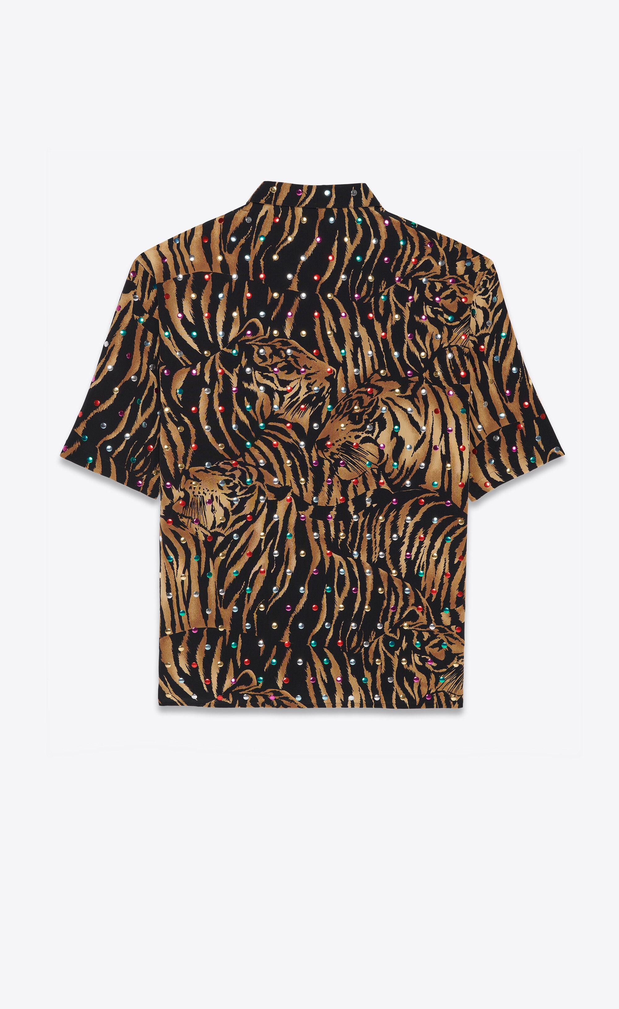 shirt in tiger silk with metallic dots - 2