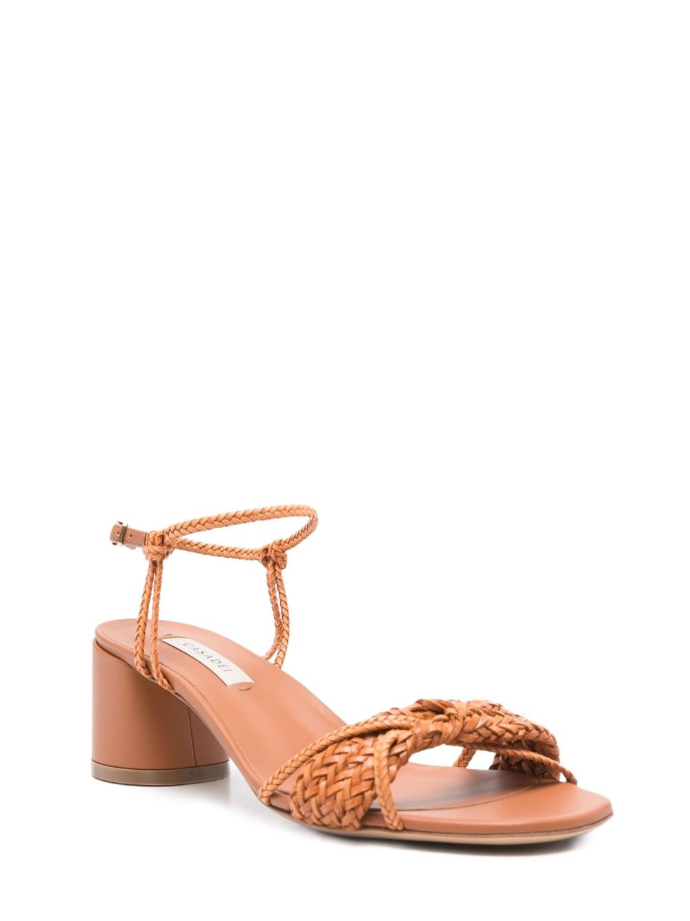 braided-strap block-heel sandals - 2