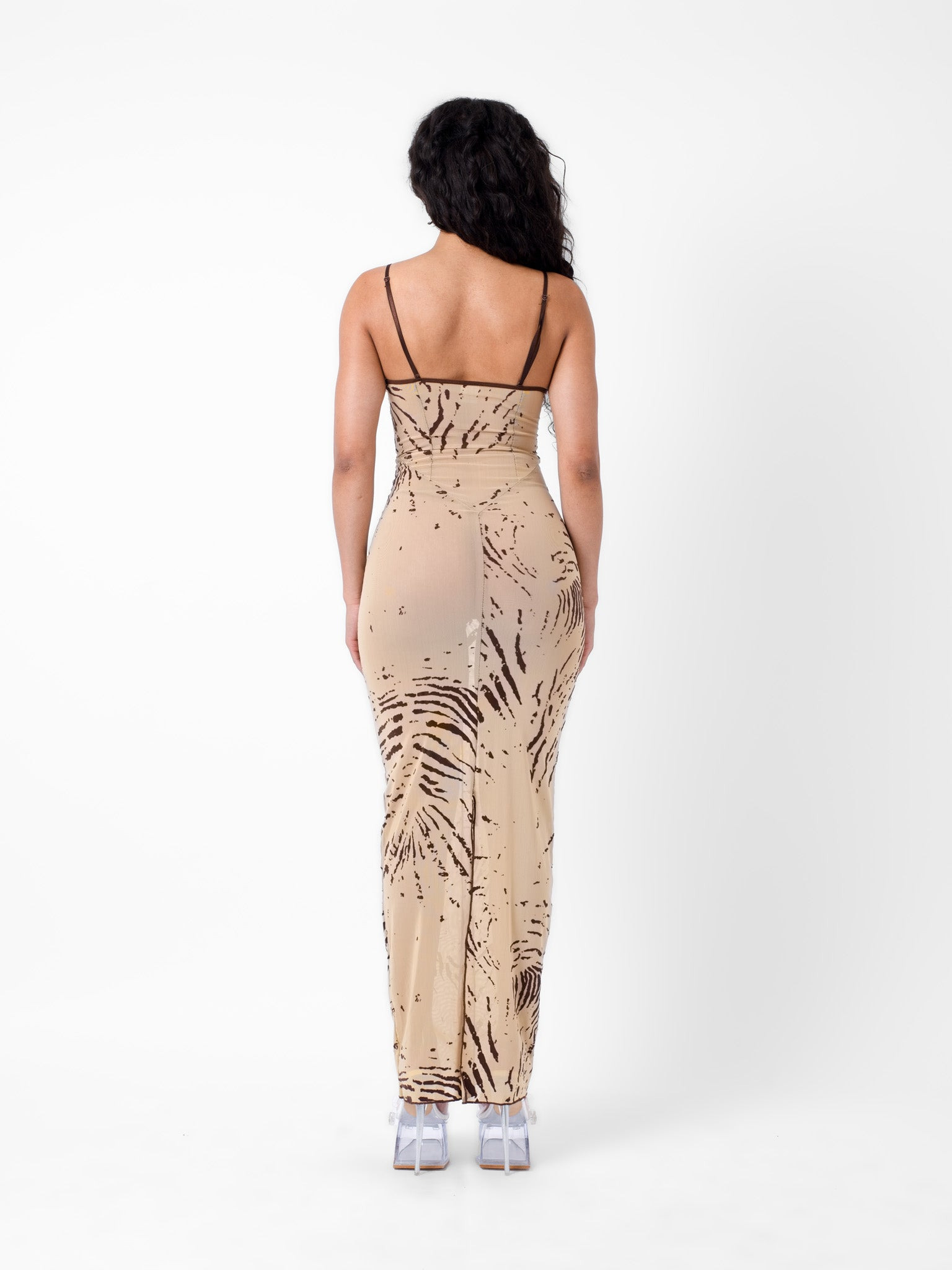 HUN DRESS BEIGE ZEBRA PRINT - 3