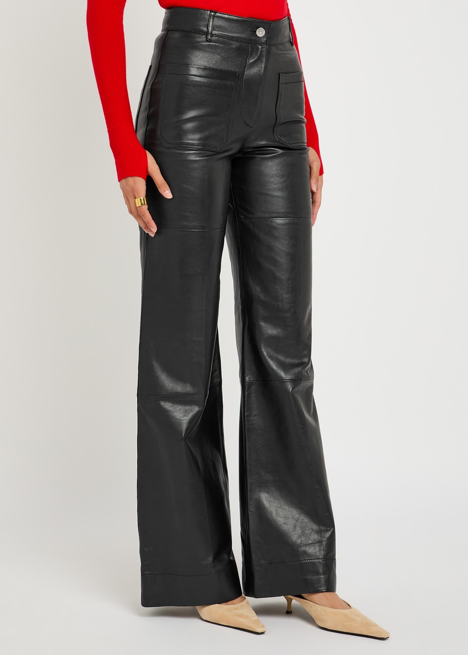 Victoria Beckham Alina Leather Trousers - 2