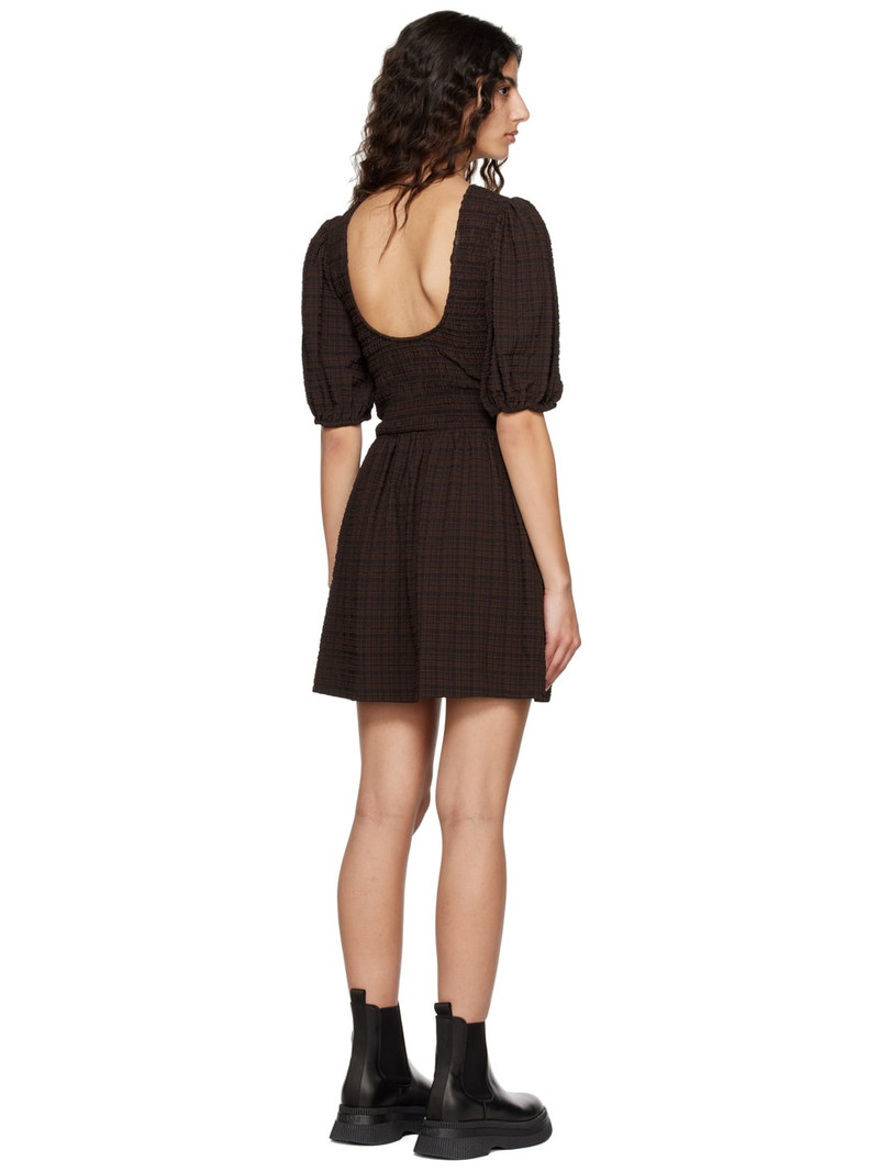 Brown Smock Minidress 3