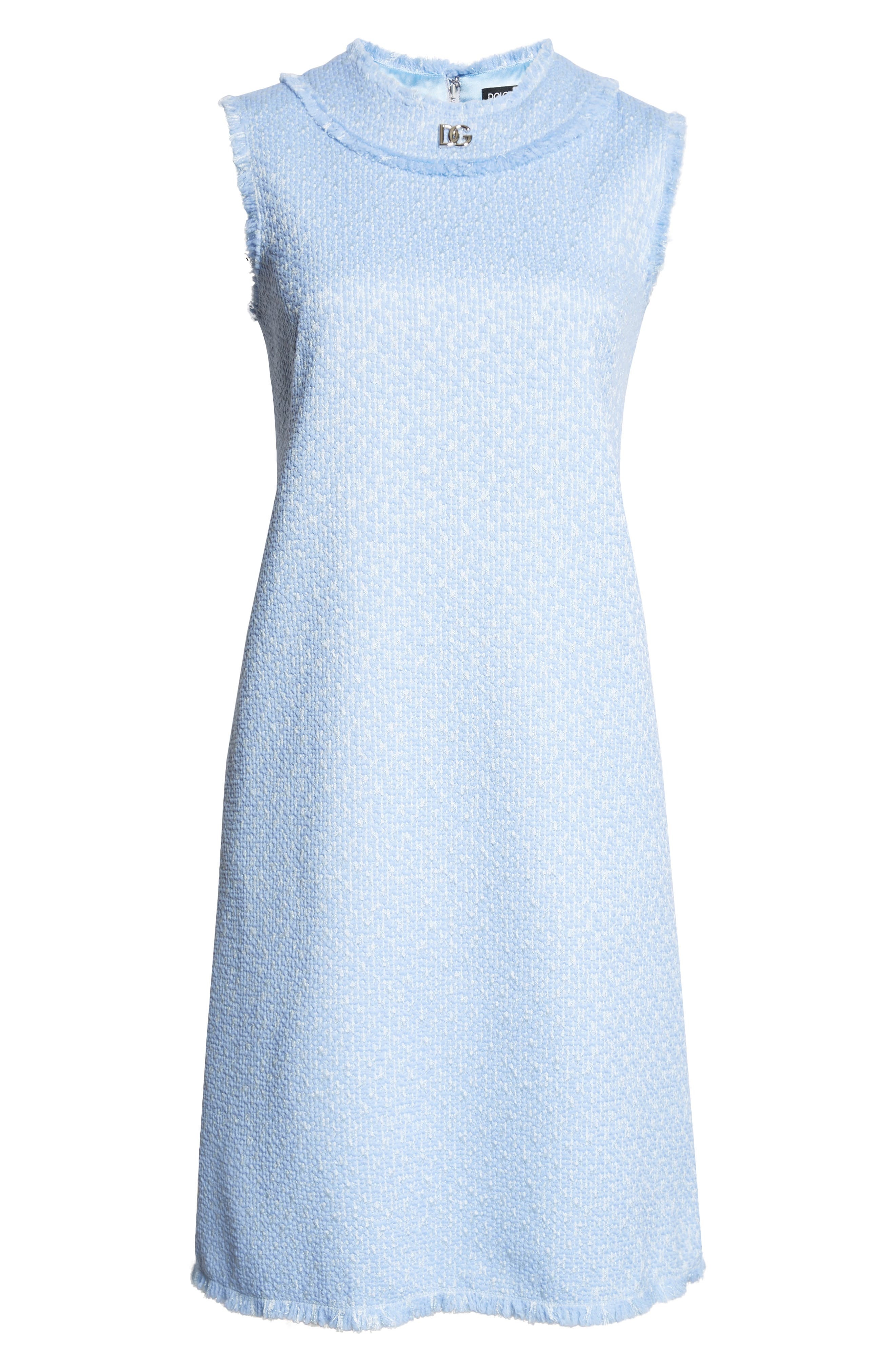 Dolce&Gabbana Rachel Tweed Shift Dress in F3981 Glicine Viola Chiari at Nordstrom - 7