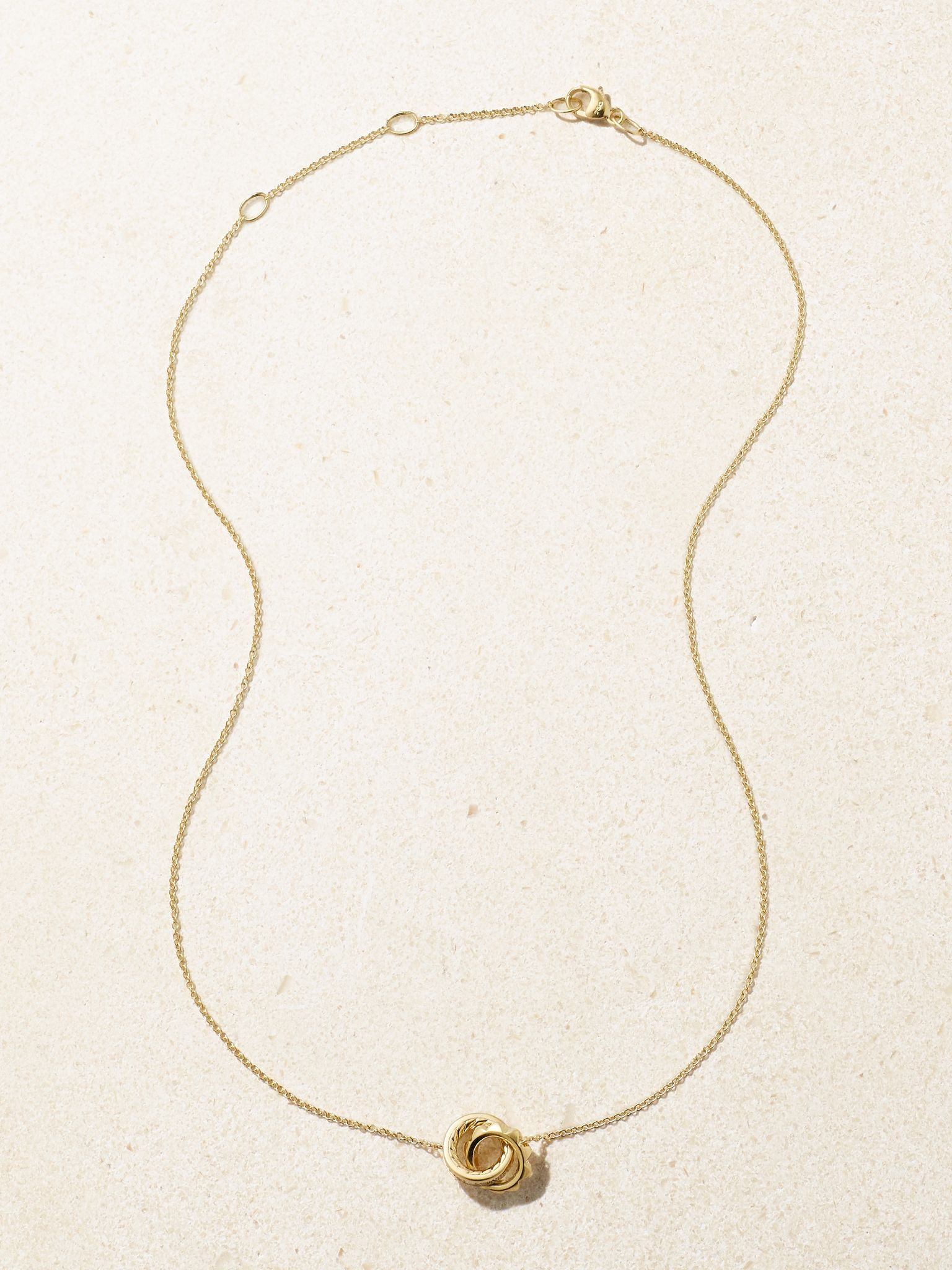 Crossover Trio 18-karat gold diamond necklace Gold - 4