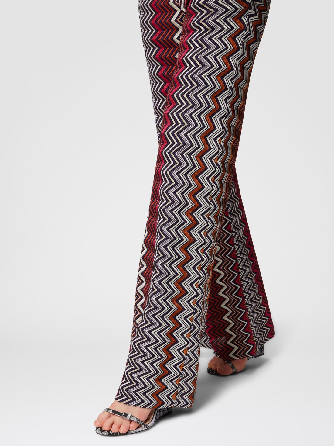 Zigzag wool and viscose trousers - 5