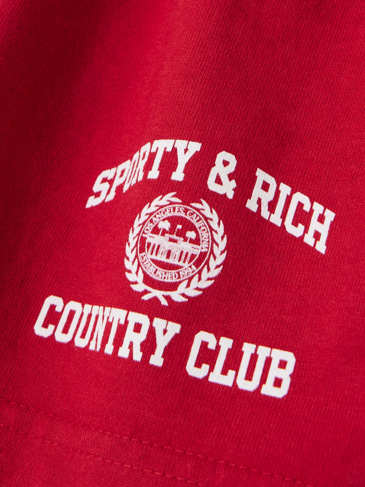 Varsity printed cotton-jersey shorts Red - 4