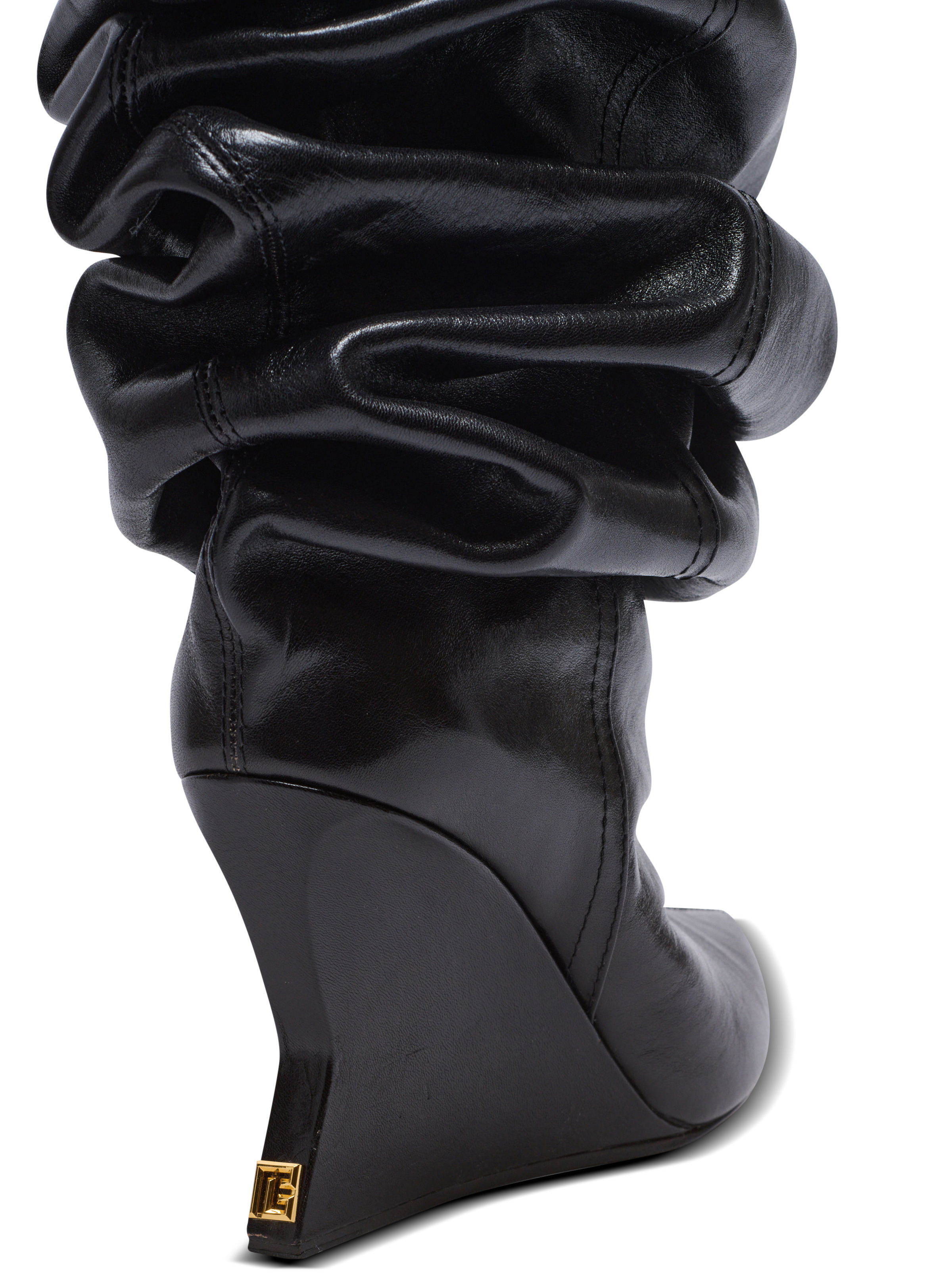 Wedge thigh-high boots - 5