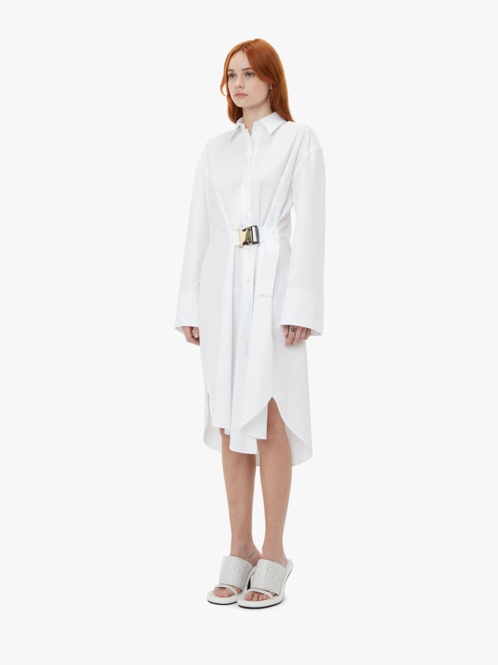 TWISTED BUCKLE SHIRT DRESS - 4