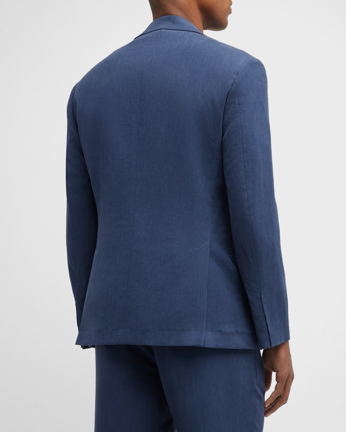 Men's Solid Linen Suit - 9