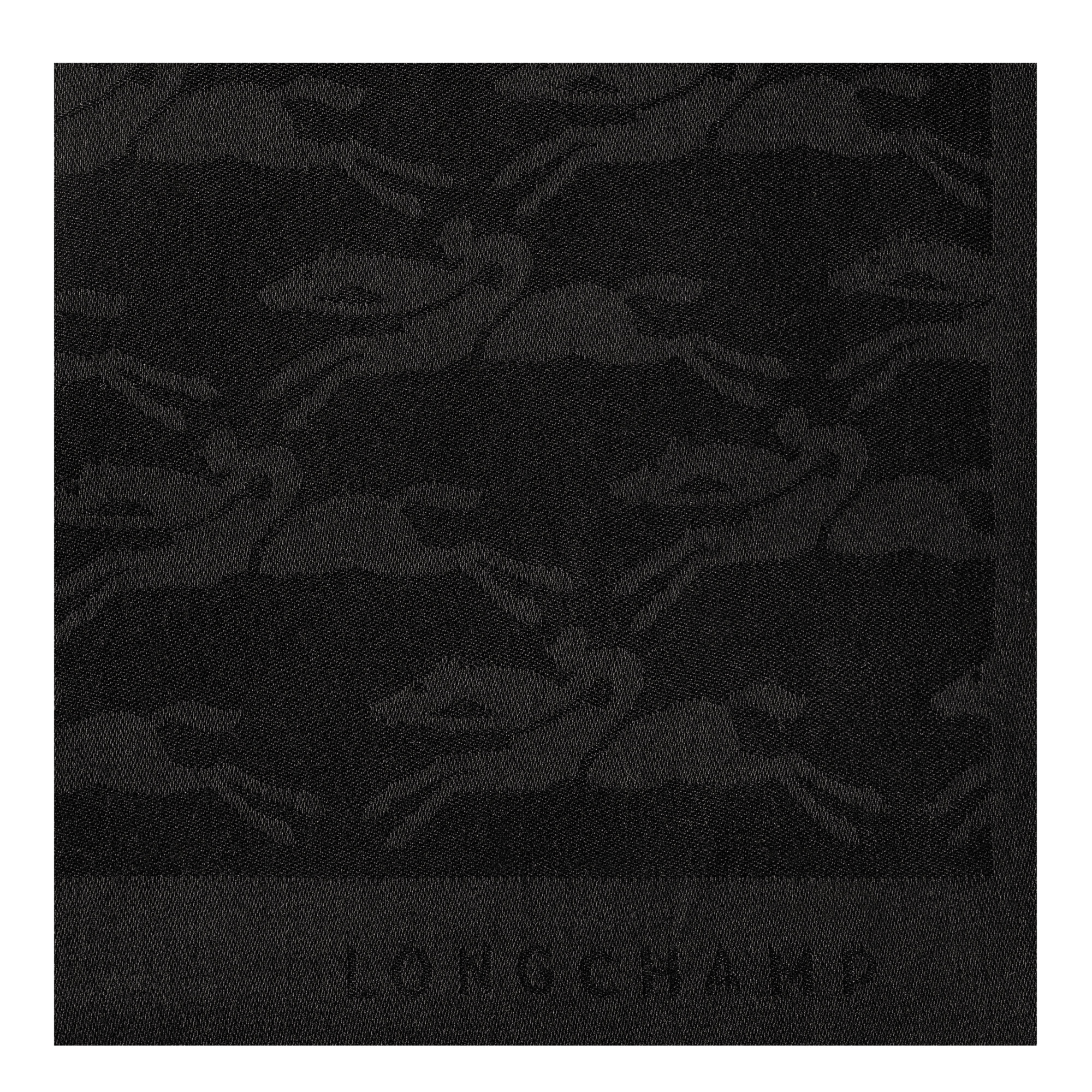 Chevaux jacquard Stole Black - Wool - 3