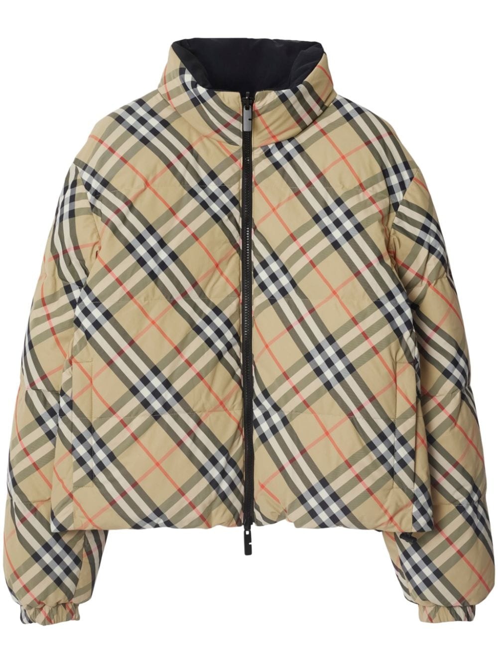 reversible check puffer jacket - 1