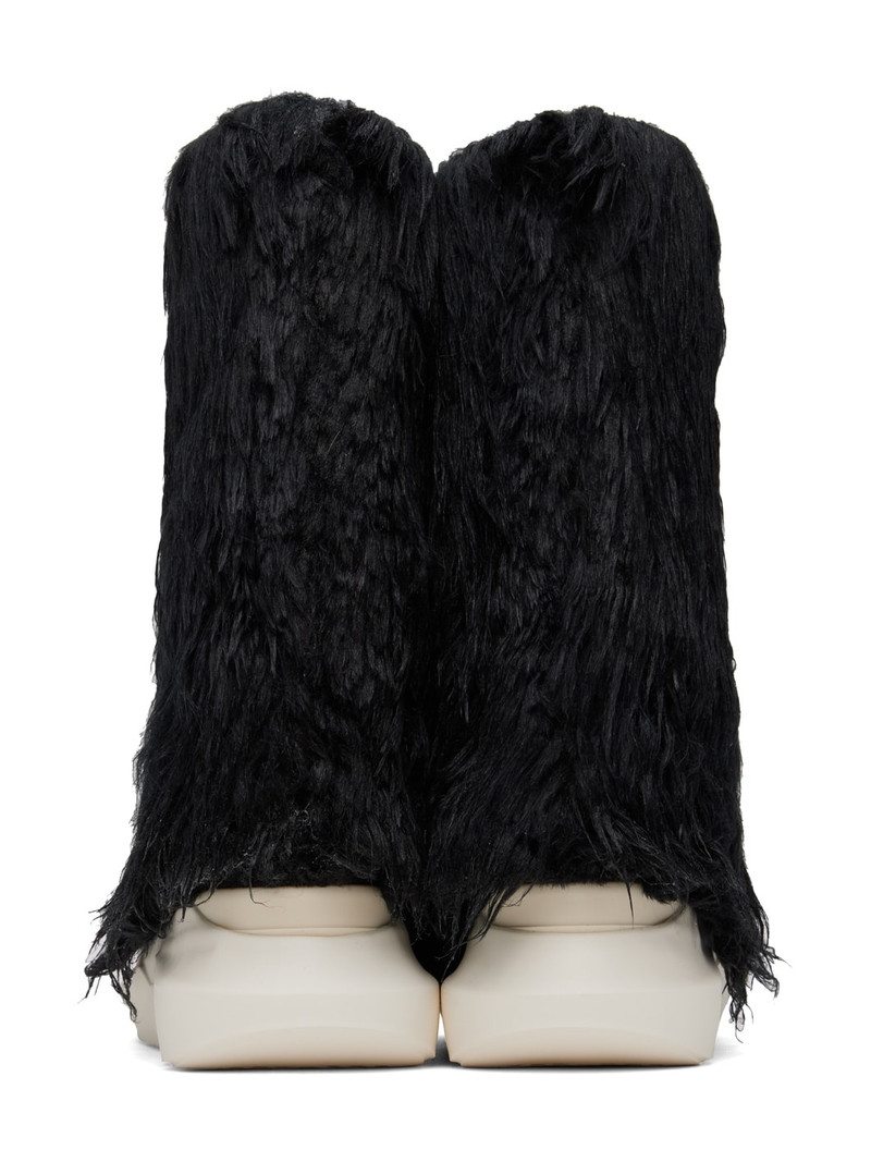 Black Faux-Fur Sneakers 2