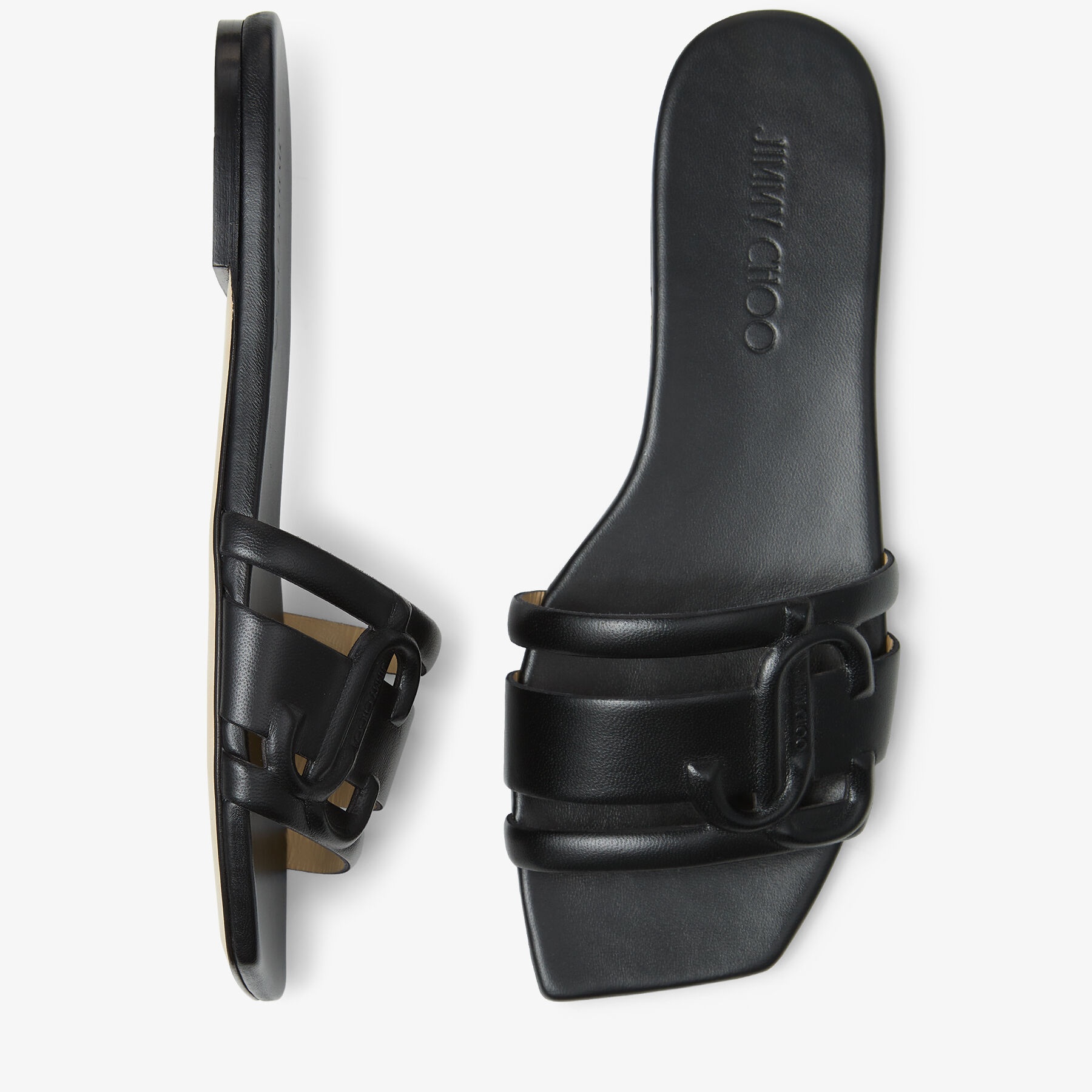 Laran Flat
Black Nappa Leather Flats with JC Monogram - 5