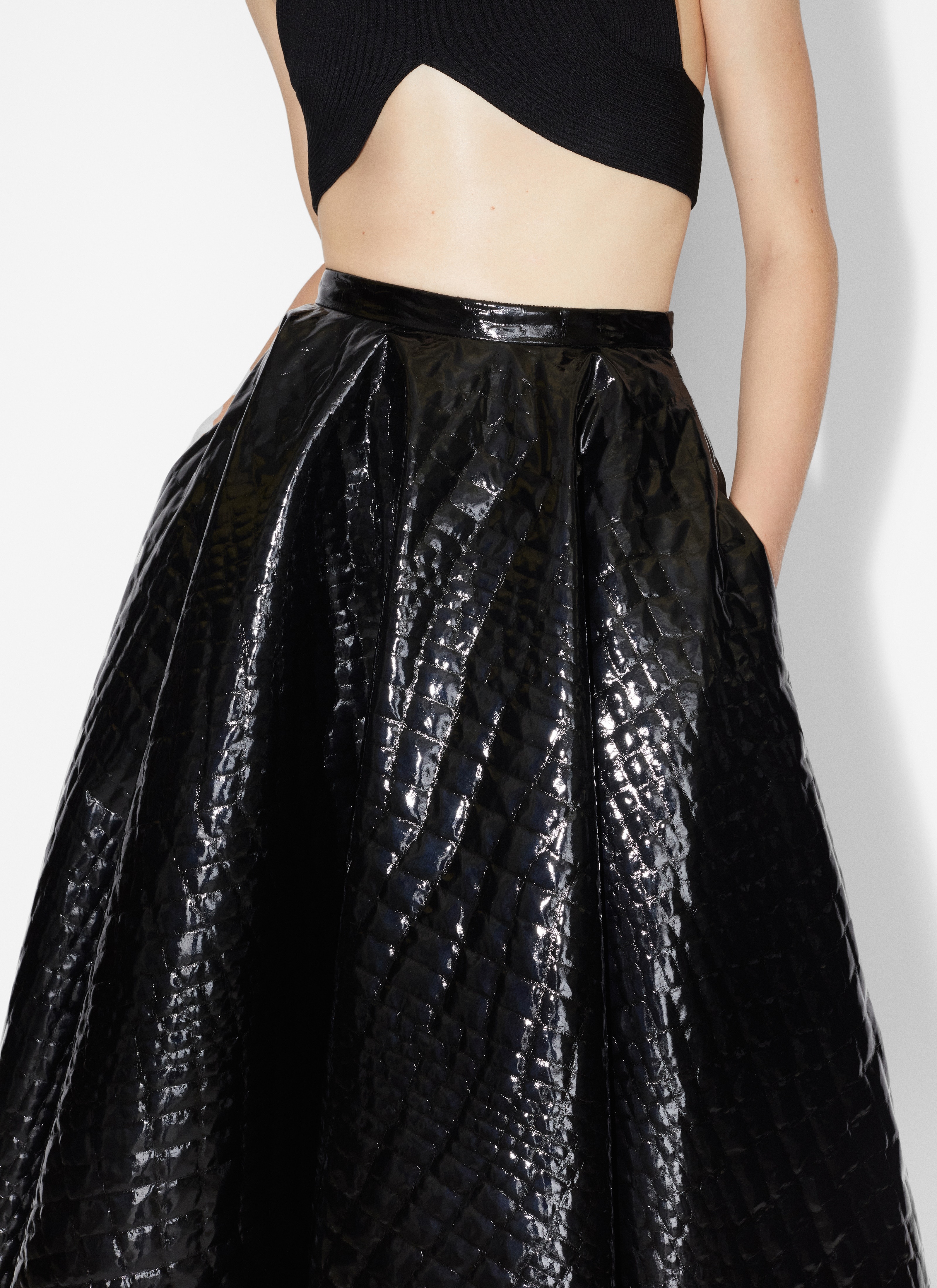 MIDI "CROCODILE" PATTERN SKIRT - 5