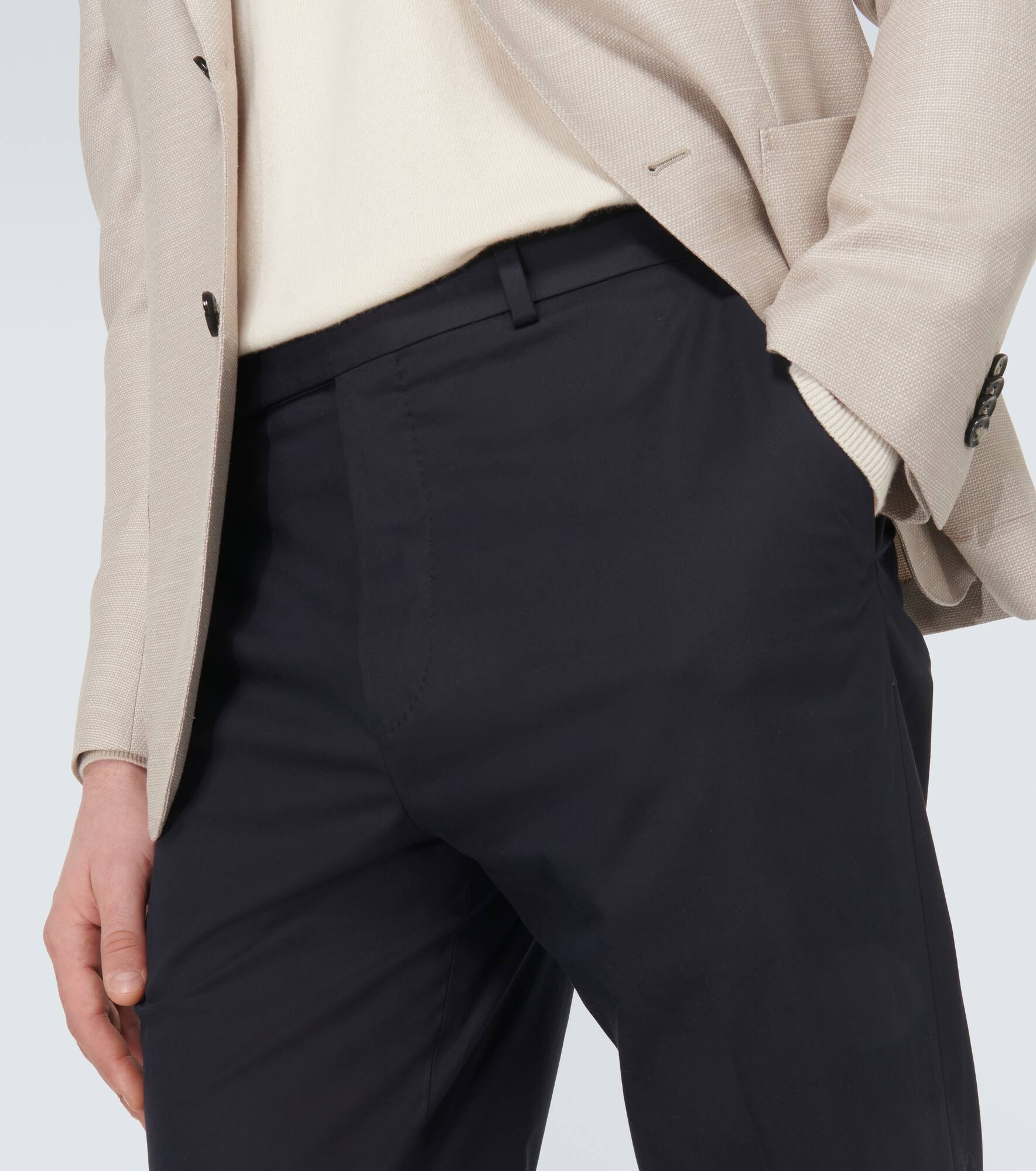 Cotton-blend straight pants - 5