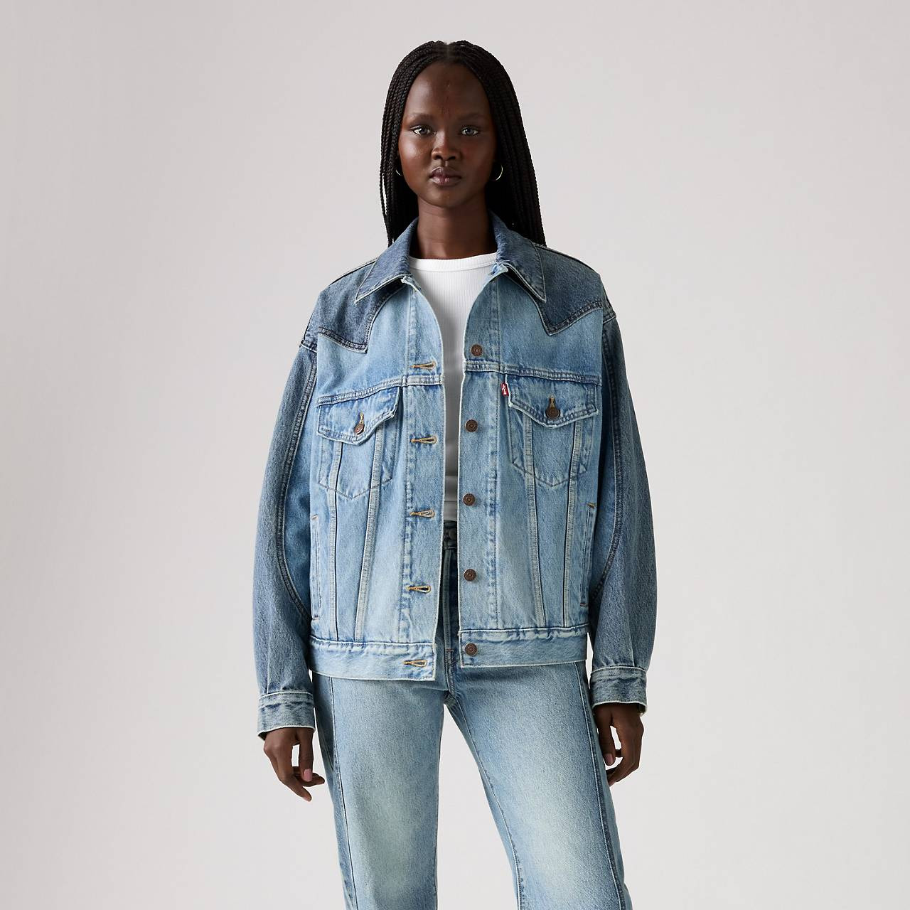 '90S WESTERN PIECED TRUCKER JACKET - 2