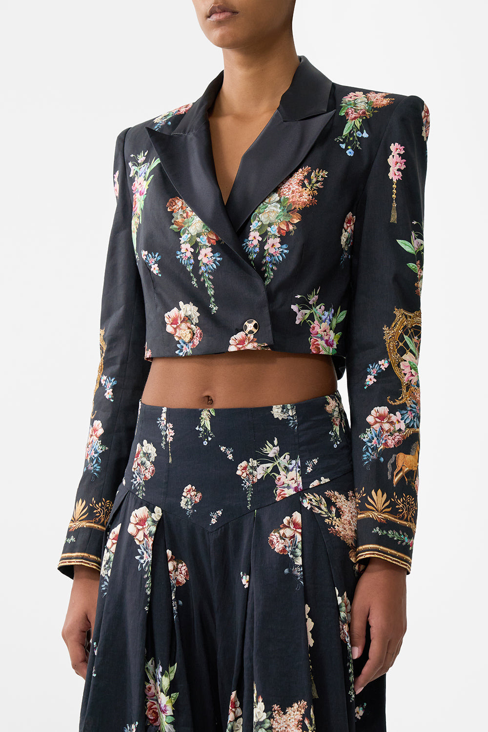 CROPPED TAILORED DOUBLE BREASTED JACKET - 5