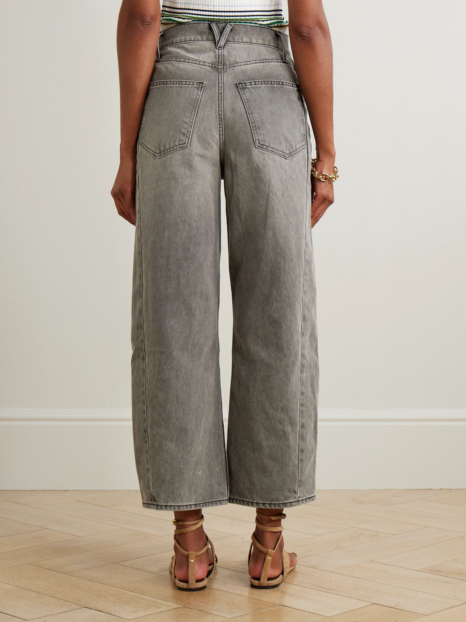 Ryder high-rise barrel-leg jeans Gray - 4