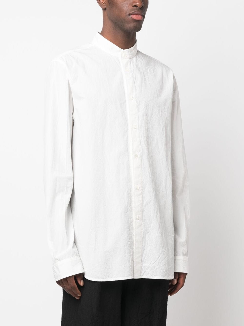 pointed-collar cotton shirt - 5