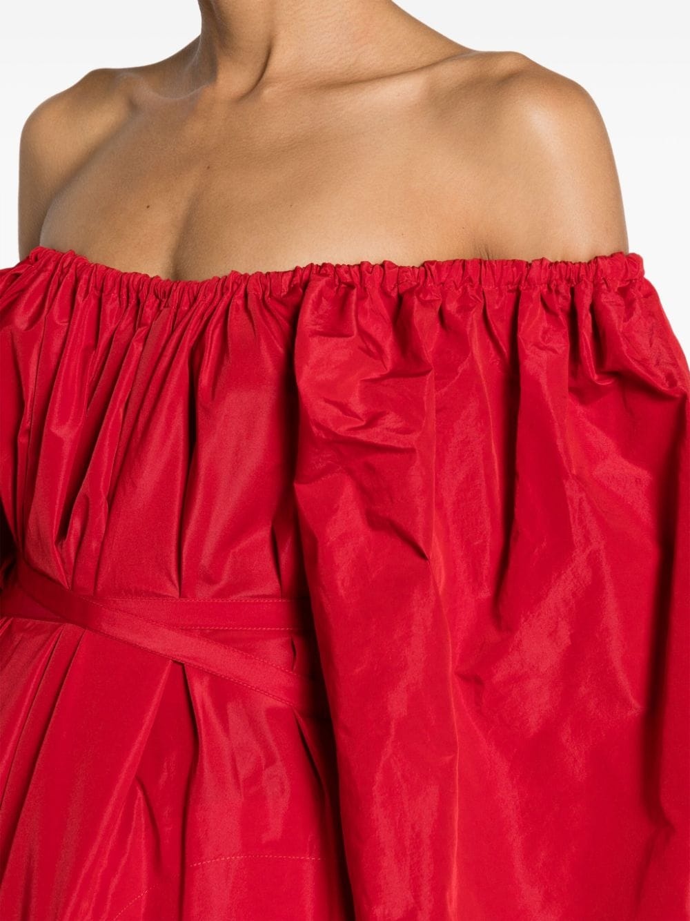 off-shoulder faille midi dress - 5