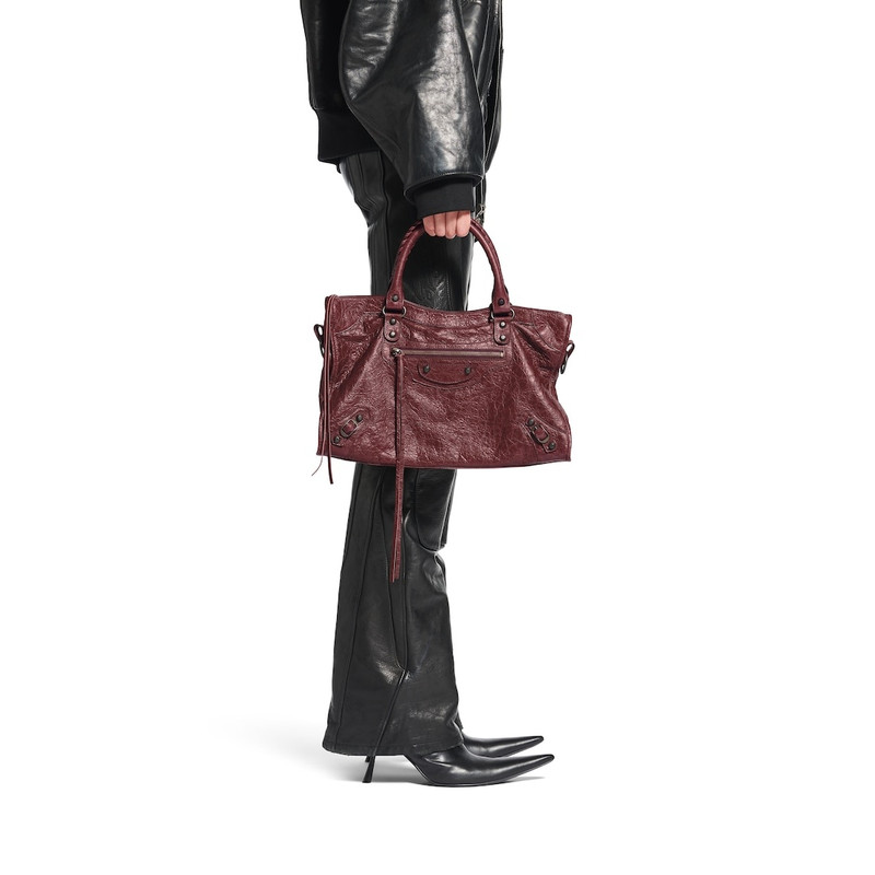 BALENCIAGA Women's Le City Medium Bag  in Dark Burgundy outlook