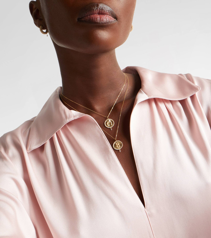 PERSÉE Lucky Charm Horseshoe 18kt gold necklace with diamonds outlook