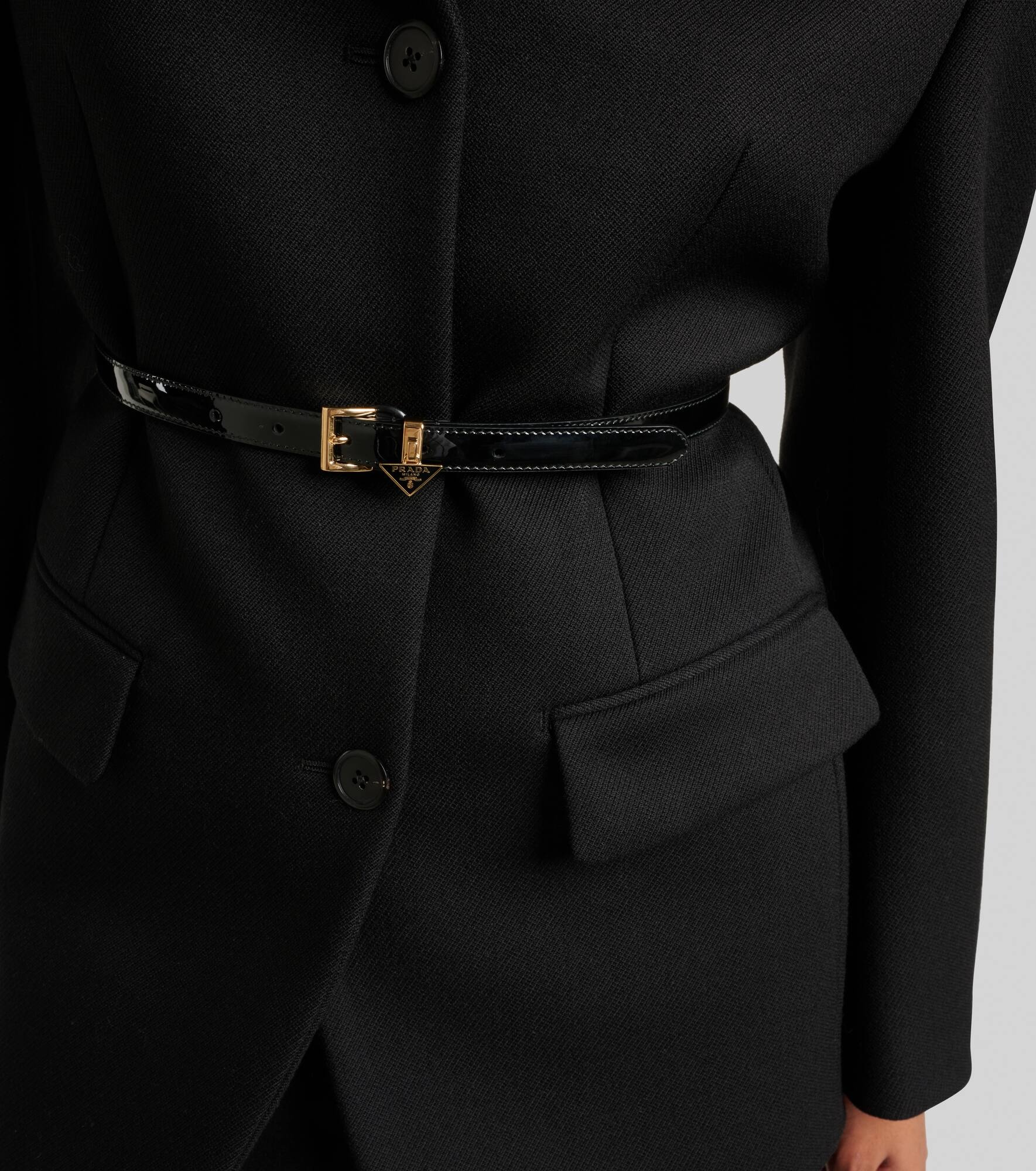 Logo leather belt - 2
