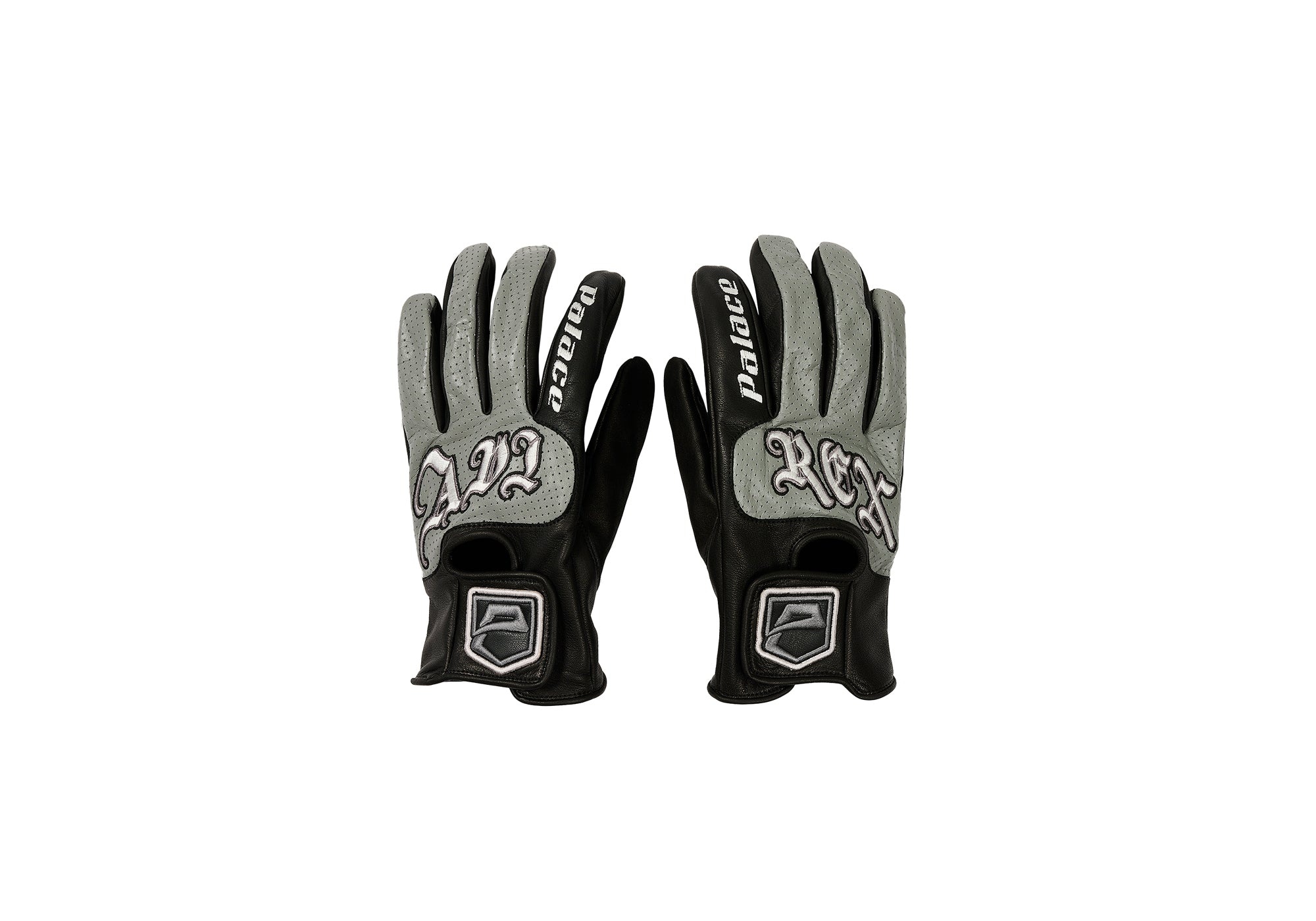 PALACE AVIREX LEATHER GLOVES BLACK - 1