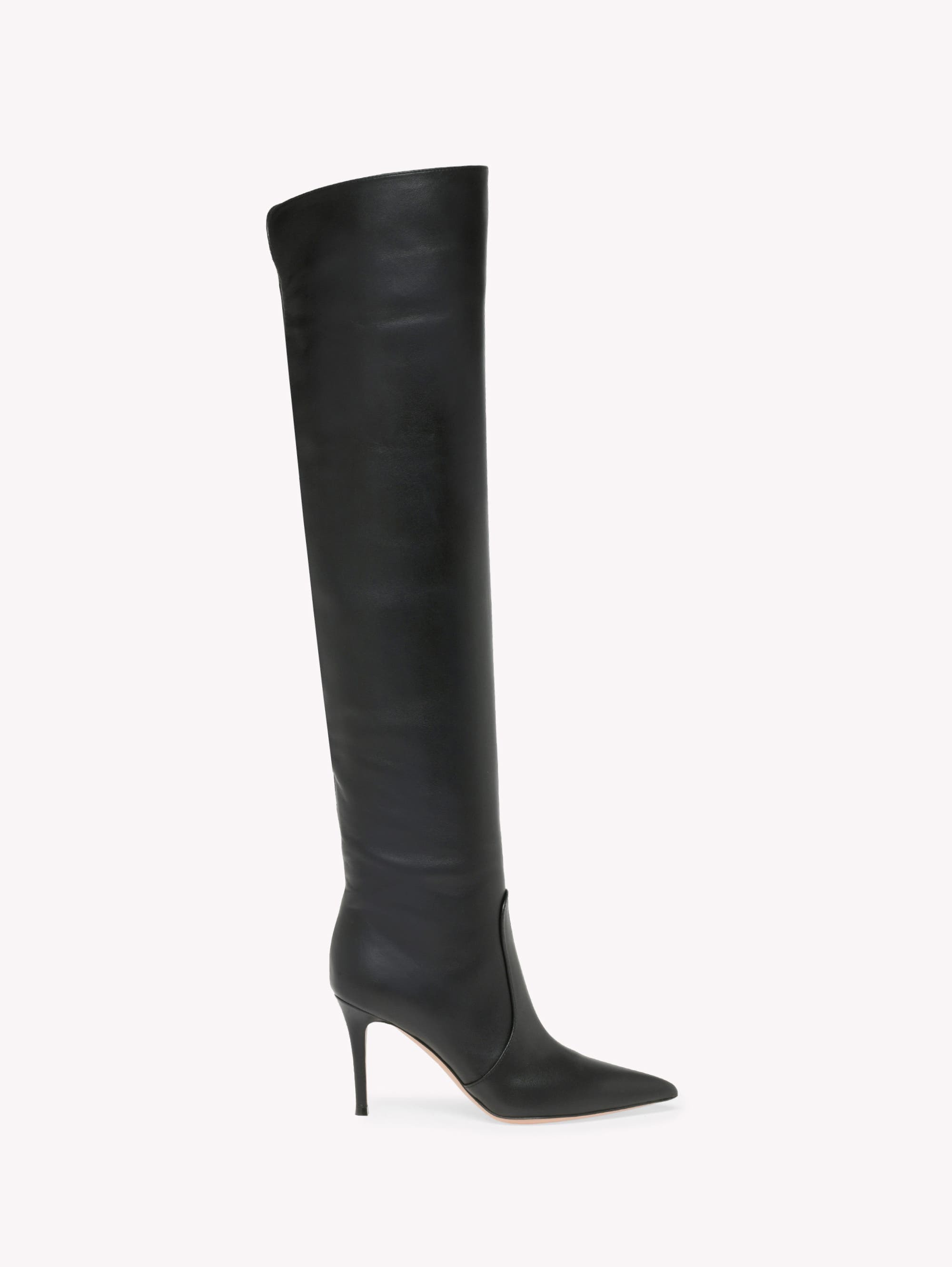 Gianvito Rossi Hansen Cuissard Boot in Black Nappa at Nordstrom - 2