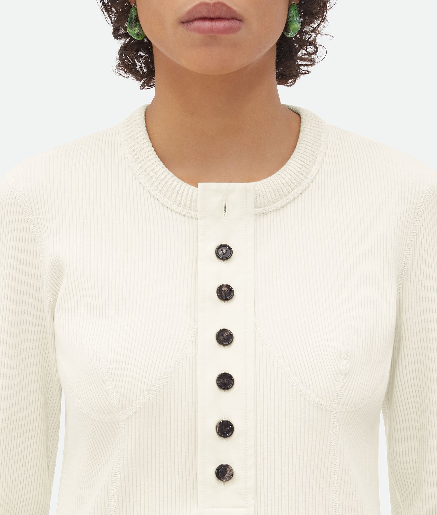 Compact Cotton Rib Jersey Top - 5